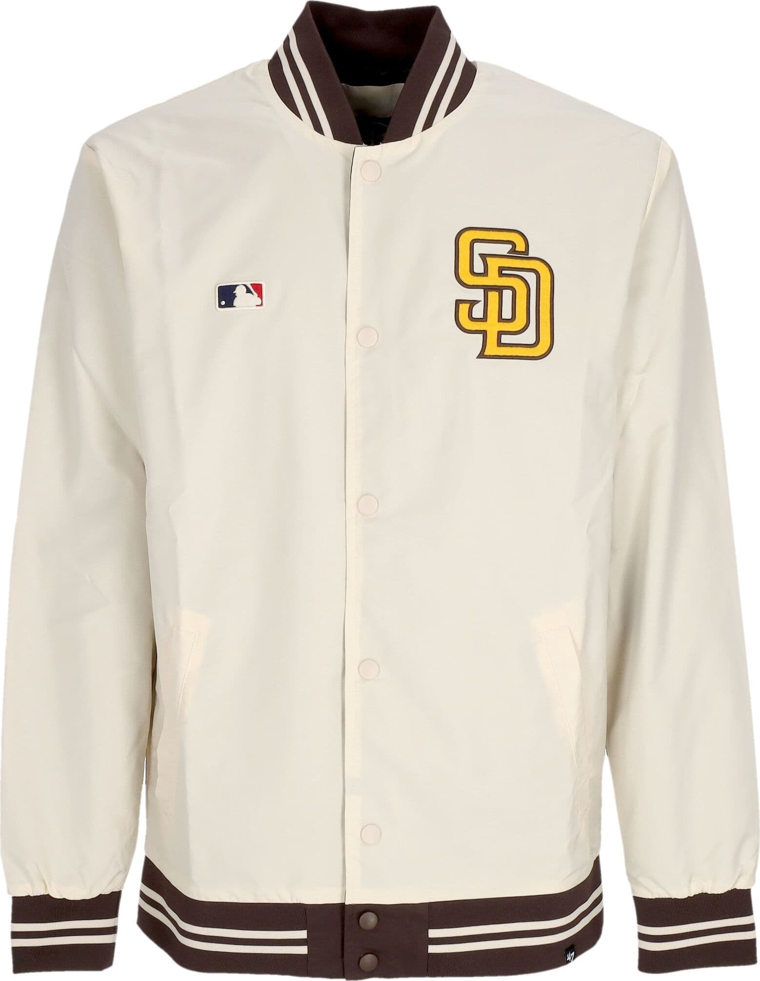 47 BRAND Giubbotto College Uomo Mlb Regent Jacket Sadpad Natural - 5