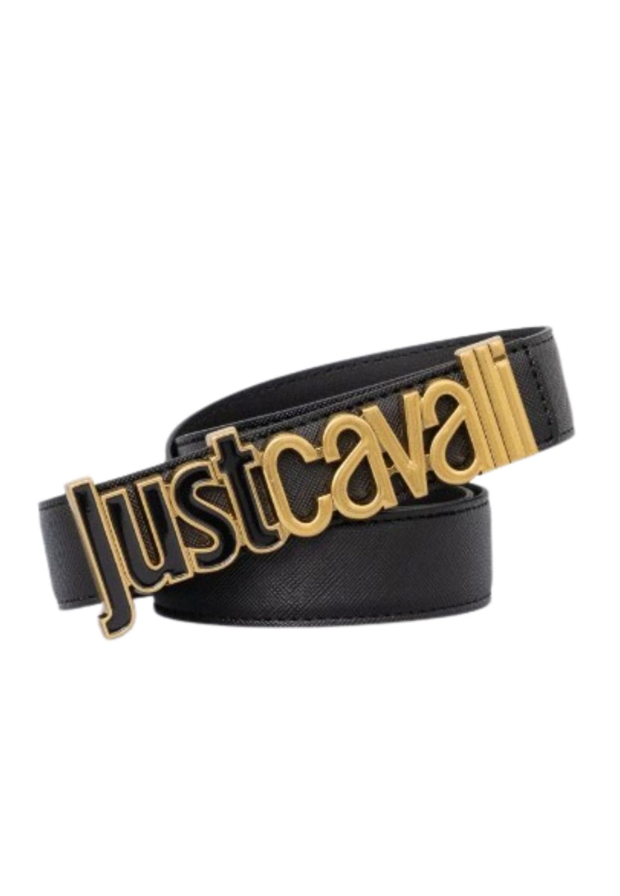 JUST CAVALLI  Cintura CINTURA JC METAL LETTERING – 75, NERO – gioiello
