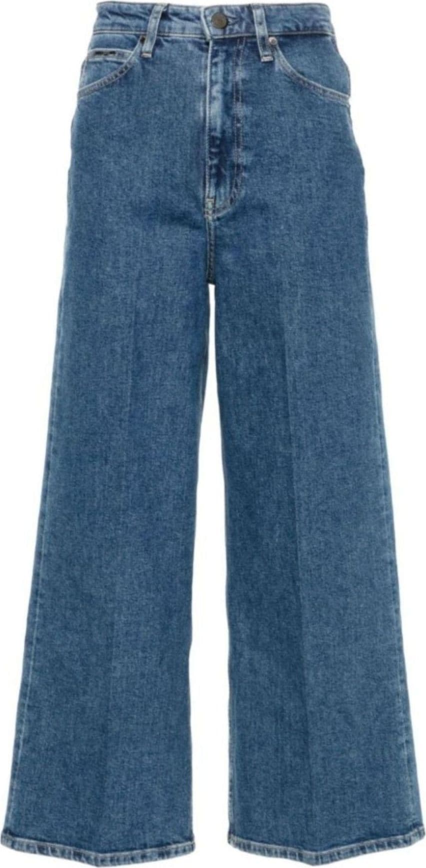 calvin klein  jeans HIGH RISE WIDE ANKLE BLUE – 27-30 – pantaloni