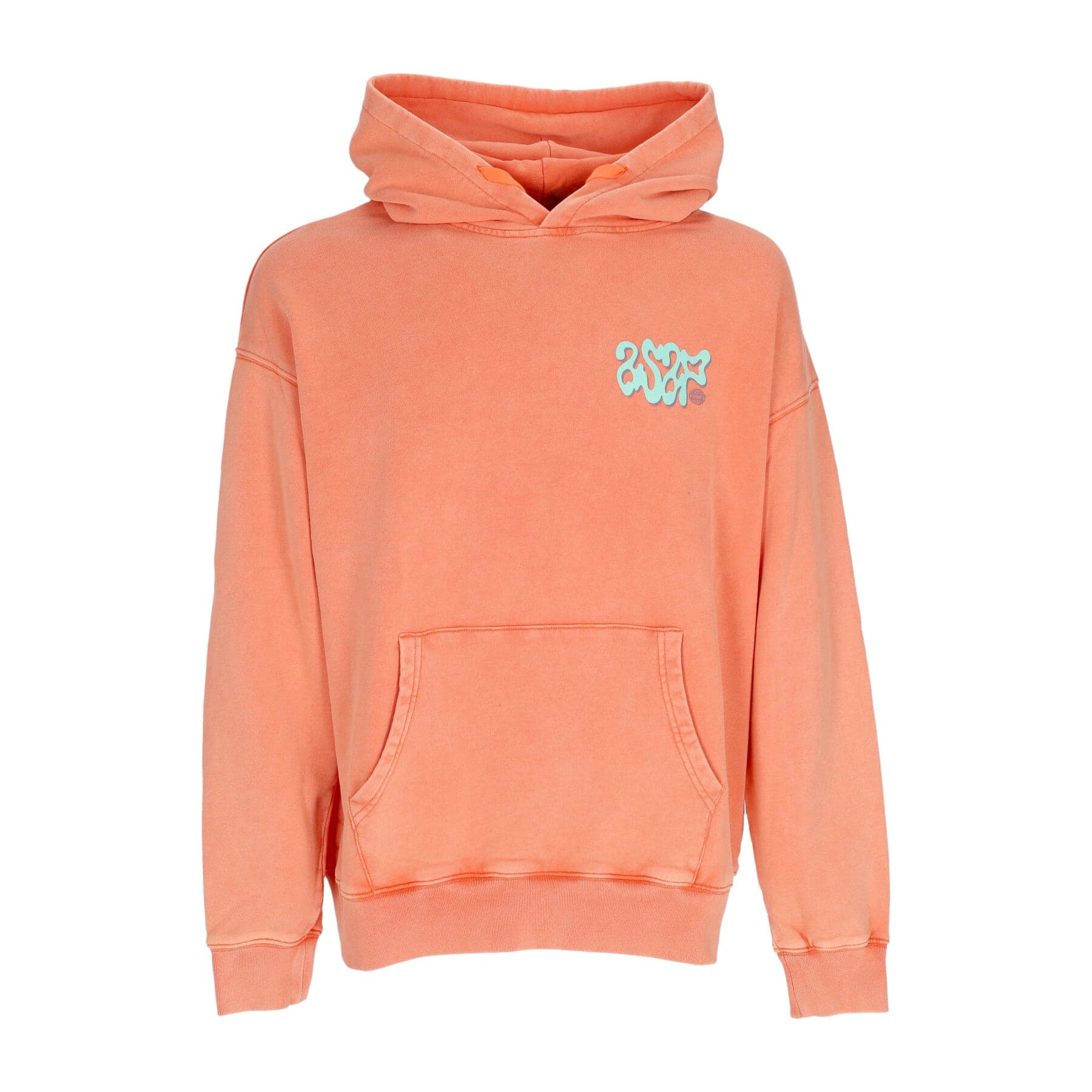 FUNKY Felpa Leggera Cappuccio Uomo Asap Hoodie Washed Coral - 3