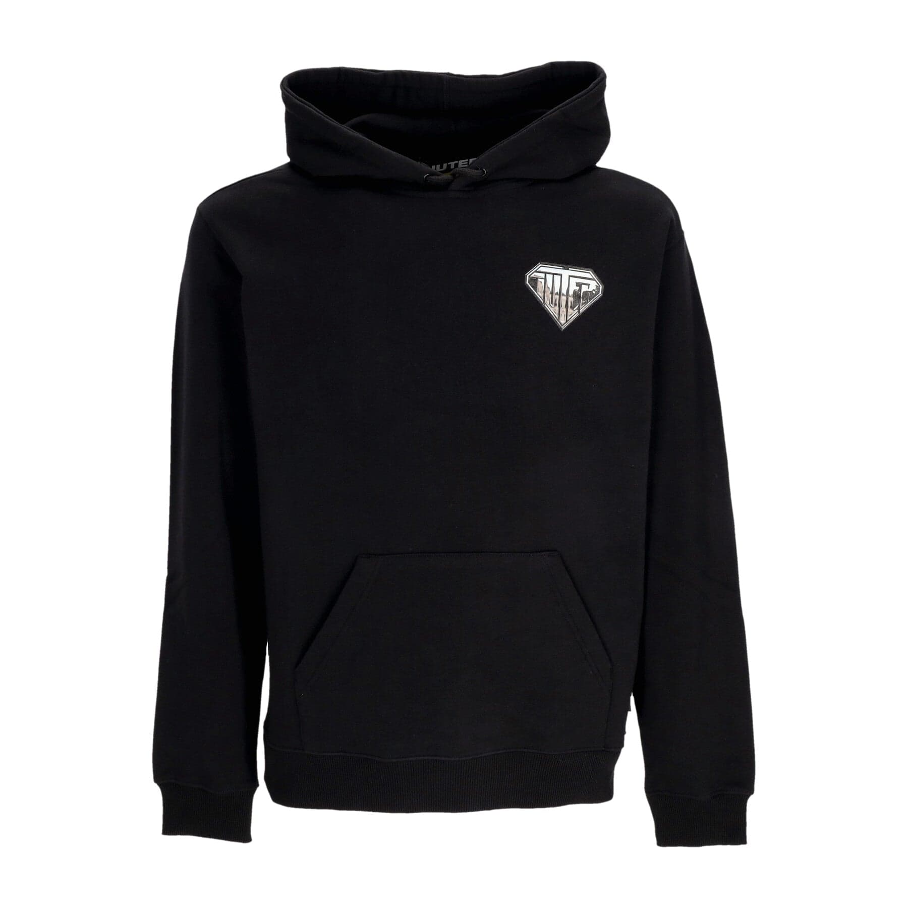 IUTER Felpa Leggera Cappuccio Uomo Liquid Logo Hoodie Black - 3