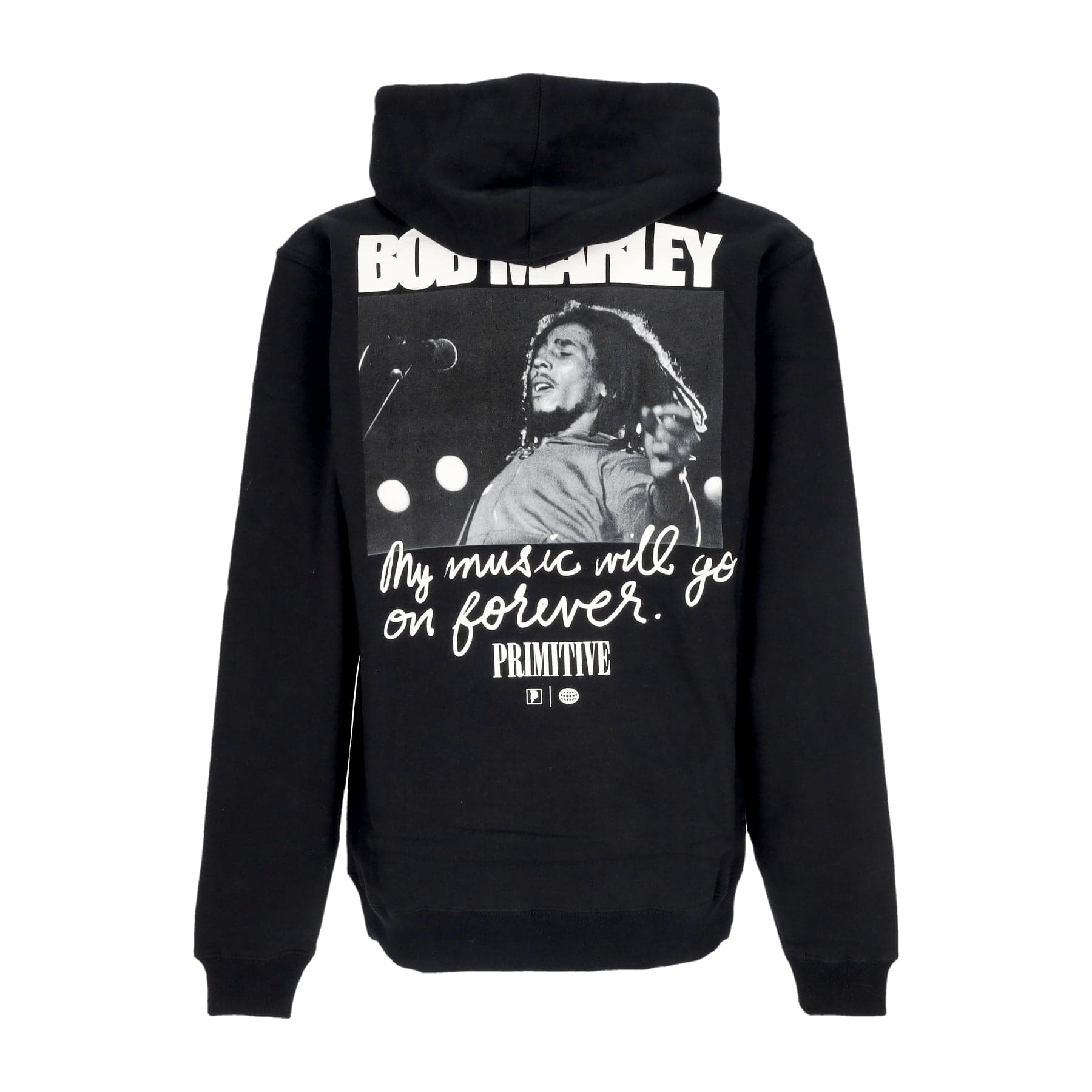 PRIMITIVE Felpa Cappuccio Uomo Forever Hoodie X Bob Marley Black - 3