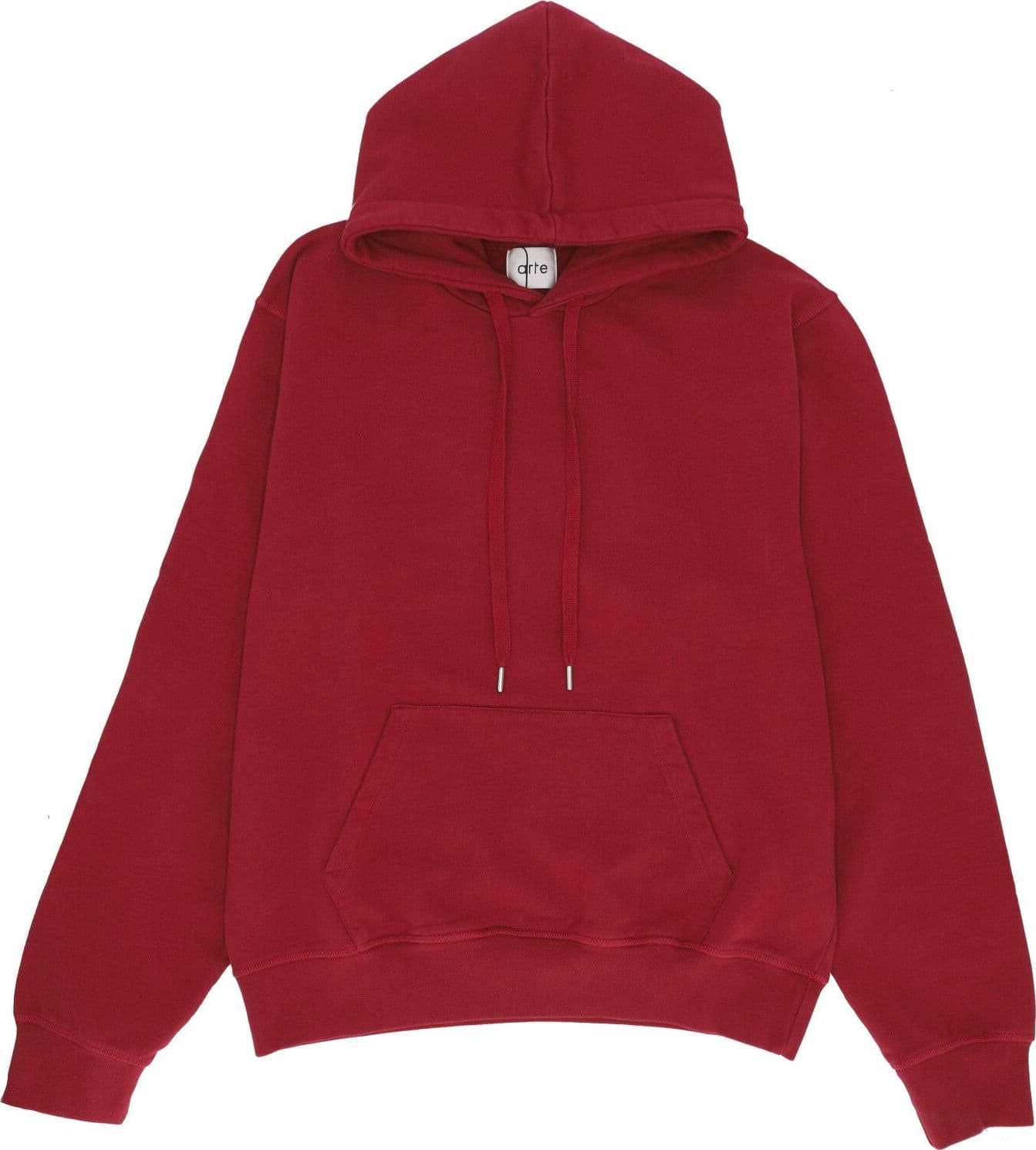 ARTE Felpa Leggera Cappuccio Uomo Hank Back Rings Hoodie Bordeaux - 5