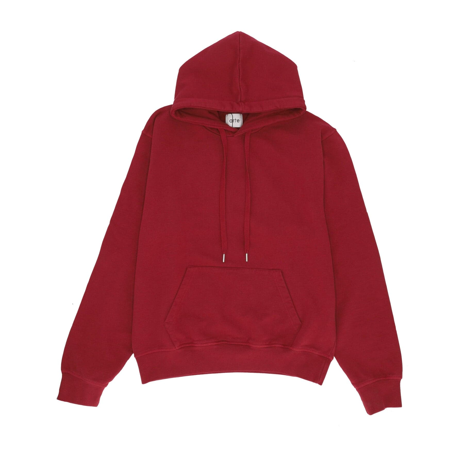 ARTE Felpa Leggera Cappuccio Uomo Hank Back Rings Hoodie Bordeaux - 5