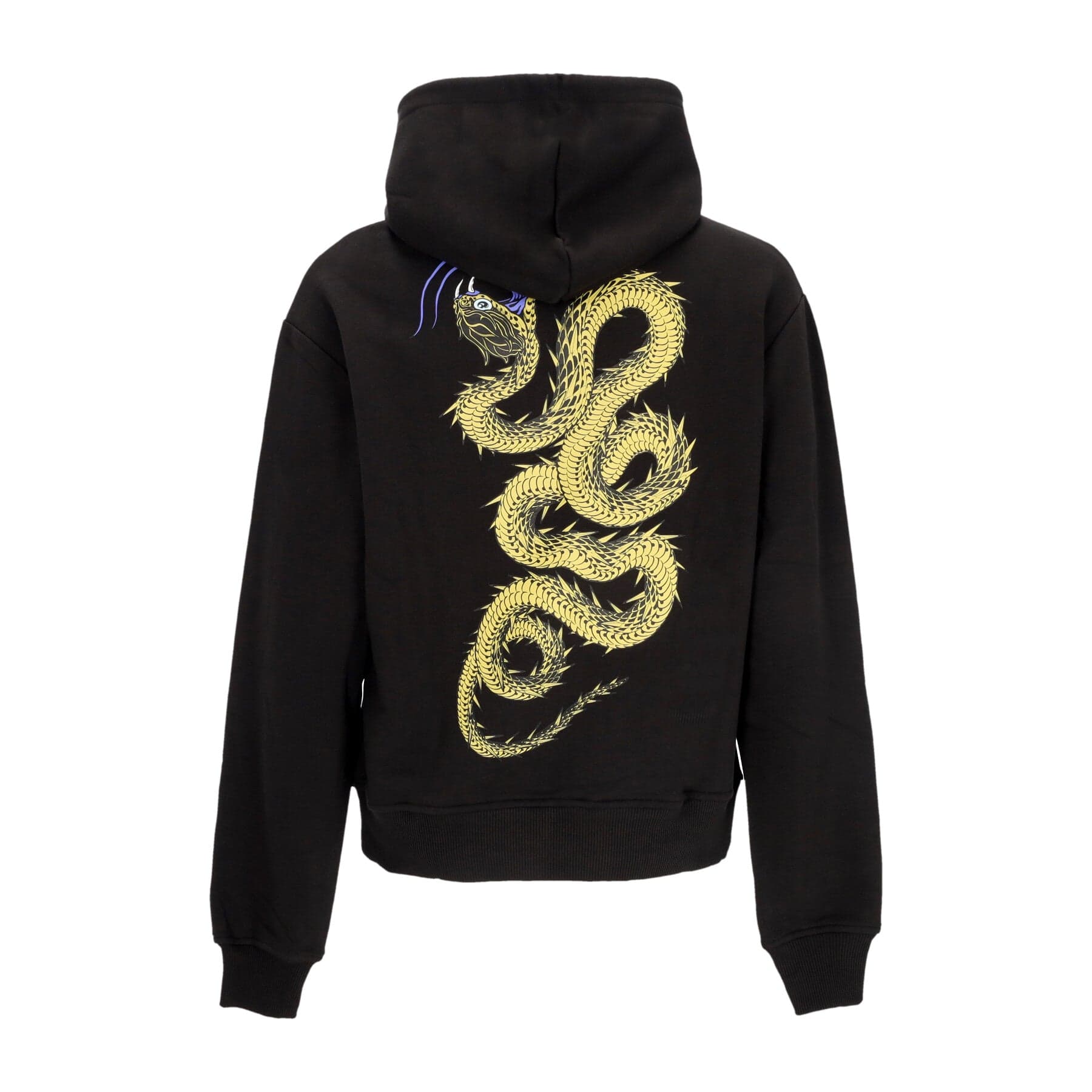 DOLLY NOIRE Felpa Leggera Cappuccio Uomo Desert Snake Hoodie Black - 3