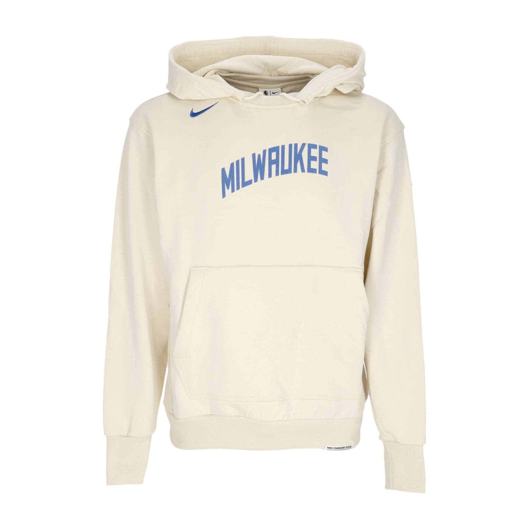 NIKE NBA Felpa Leggera Cappuccio Uomo Nba City Edition 2023/24 Standard Issue Hoodie Milbuc Flat Opal - 3