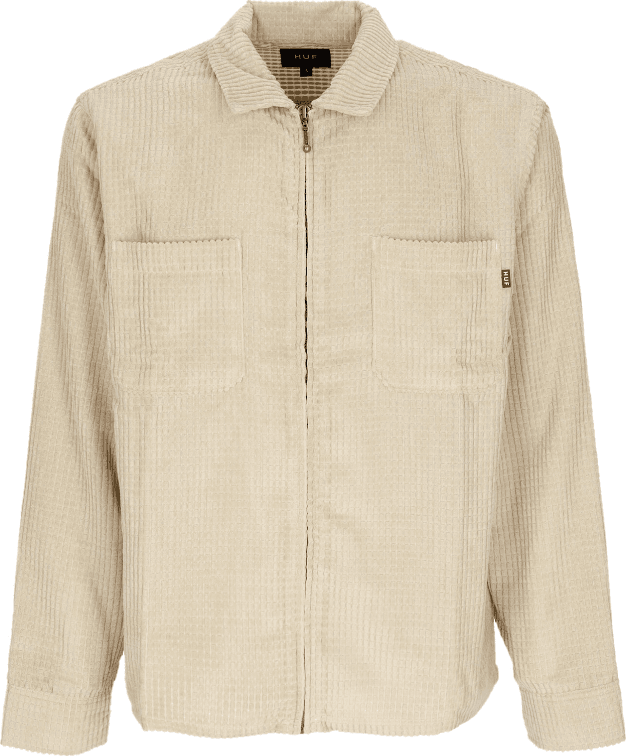 HUF Camicia Manica Lunga Uomo Cornelius Zip Shirt Oatmeal – XL – giacca