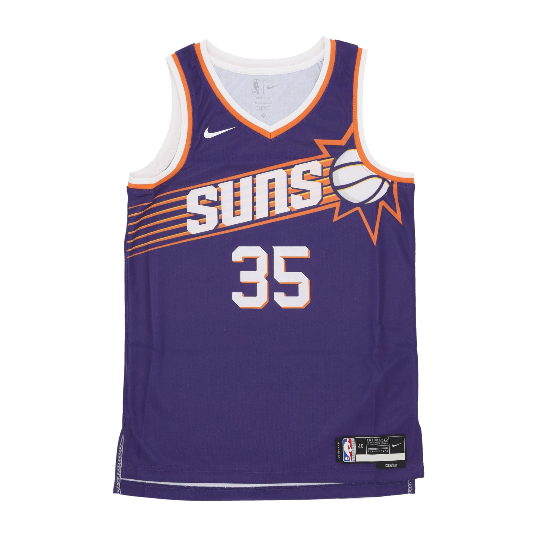 NIKE NBA Canotta Basket Uomo Nba Icon Edition 2023/24 Dri-fit Swingman Jersey No 35 Kevin Durant Phosun New Orchid – XS –