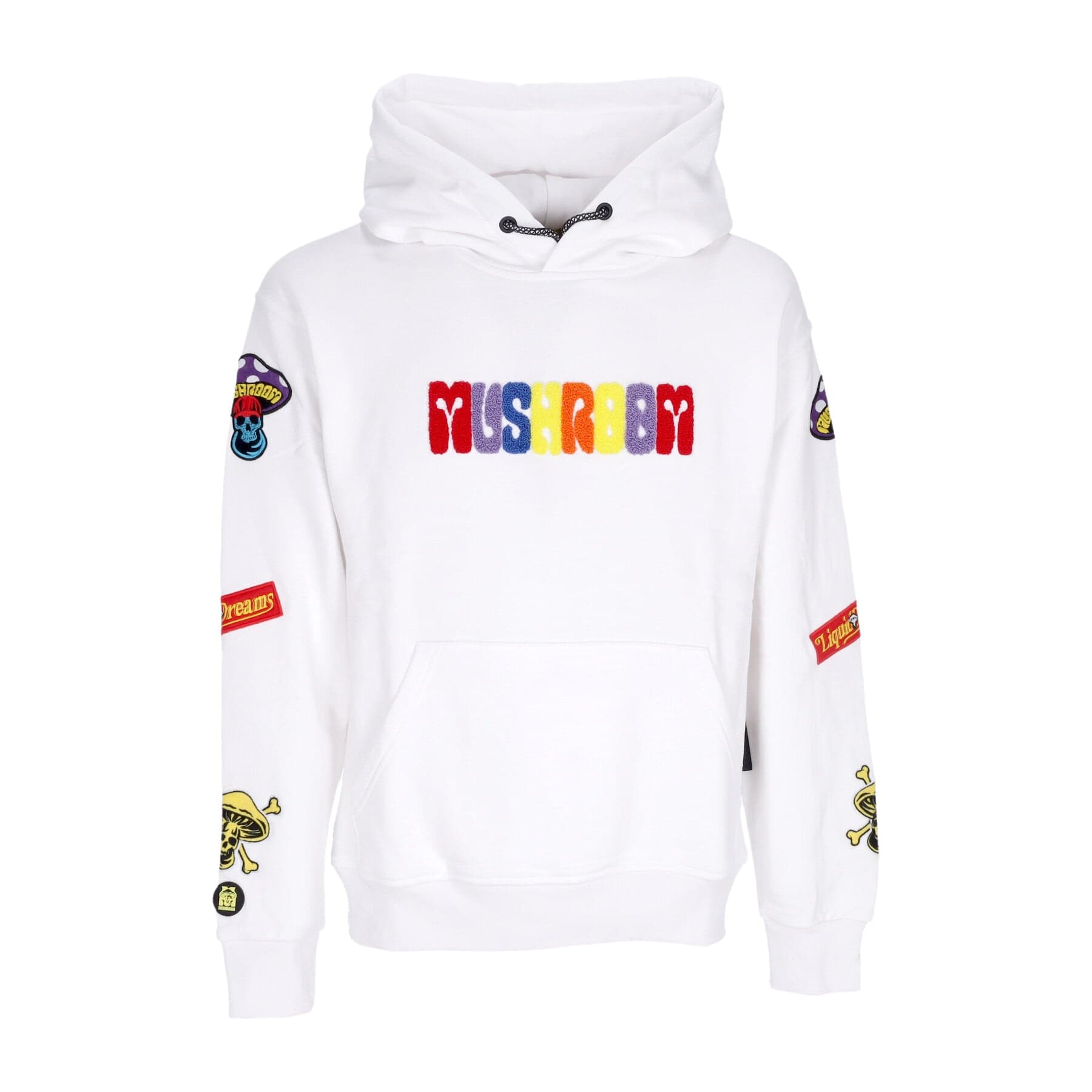 MUSHROOM Felpa Cappuccio Uomo Sublimatic Patch Hoodie White - 3