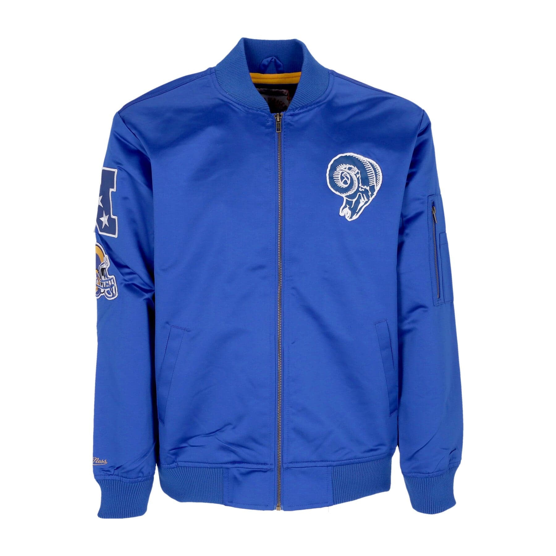 MITCHELL &amp; NESS Giubbotto Bomber Uomo Nfl Lightweight Satin Bomber Losram Original Team Colors - 4