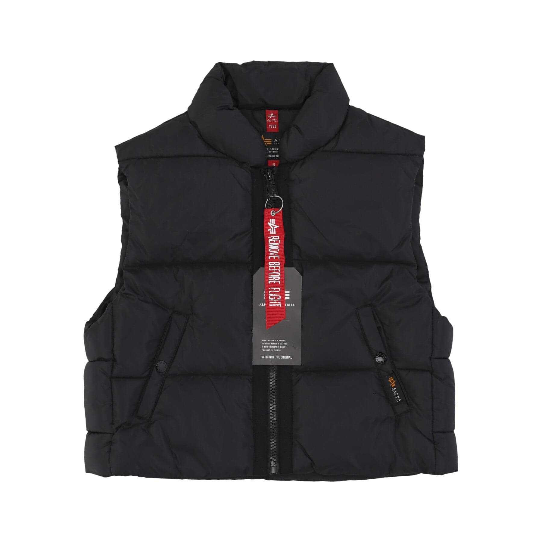 ALPHA INDUSTRIES Piumino Smanicato Donna W Puffer Vest Cropped Black - 11