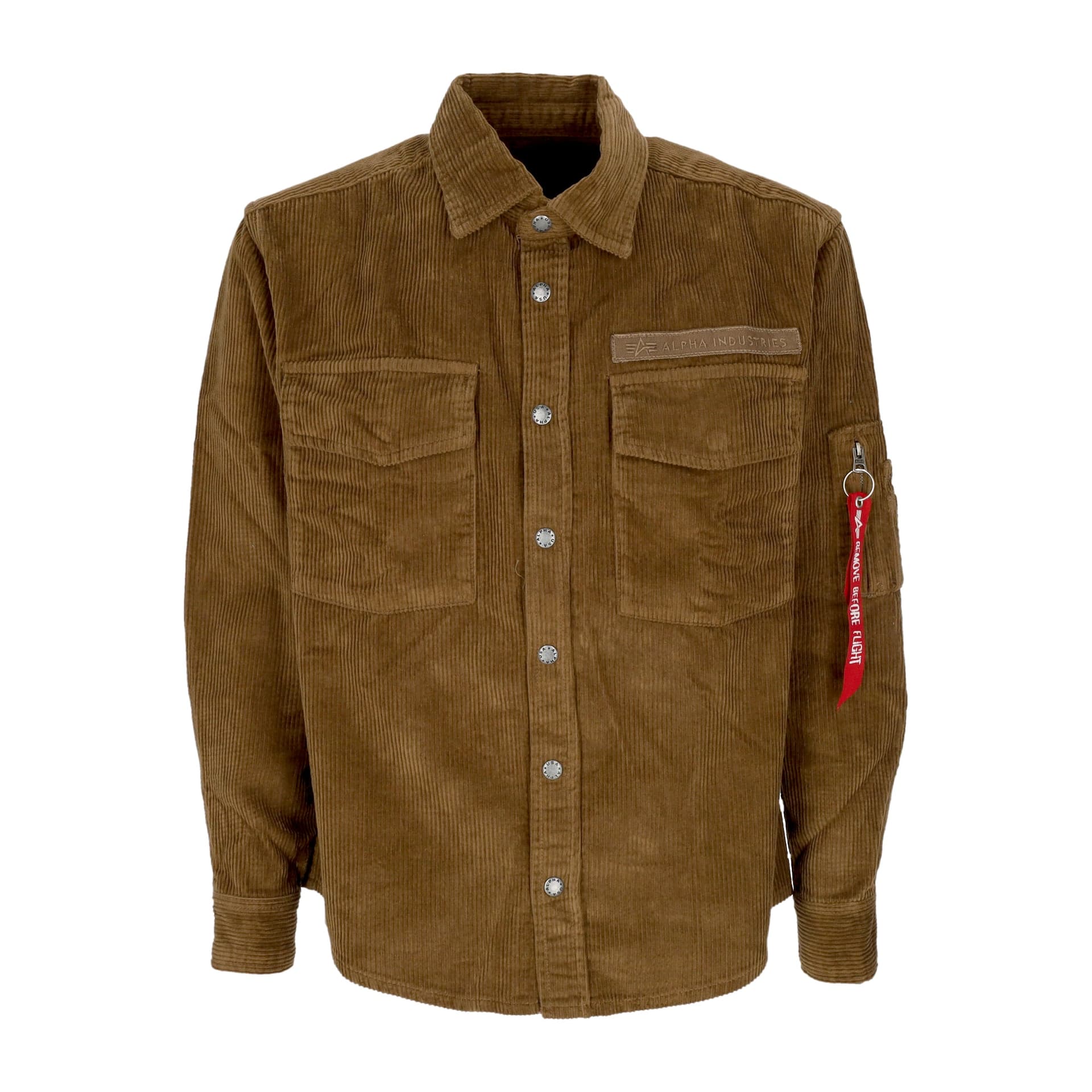 ALPHA INDUSTRIES Camicia Manica Lunga Uomo Cord Overshirt Sand – giacca