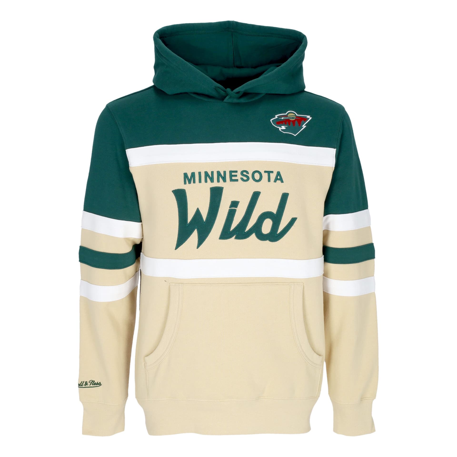 MITCHELL &amp; NESS Felpa Cappuccio Uomo Nhl Head Coach Hoodie Minwil Original Team Colors - 3