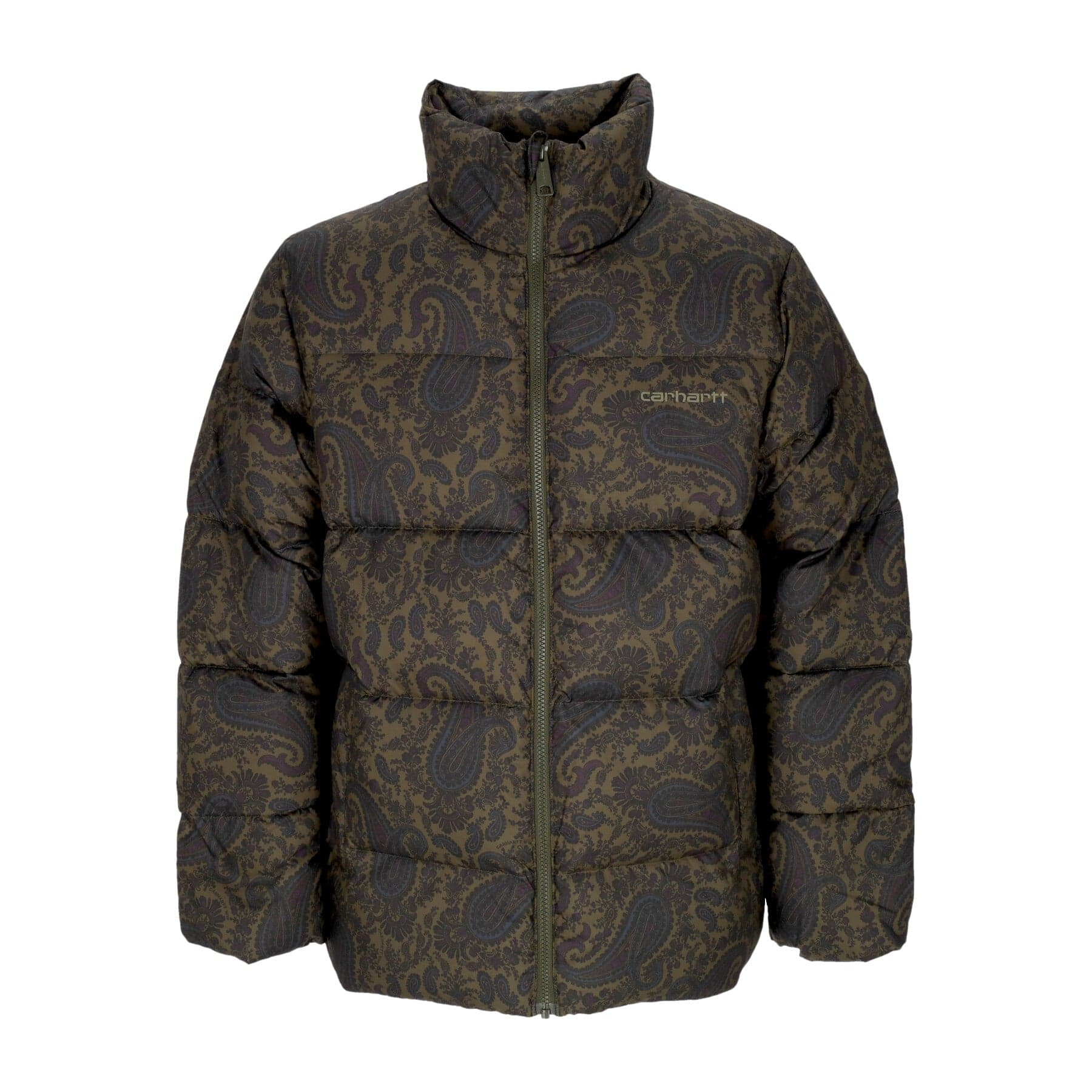 CARHARTT WIP Piumino Uomo Springfield Jacket Paisley Print/plant/black – giacca