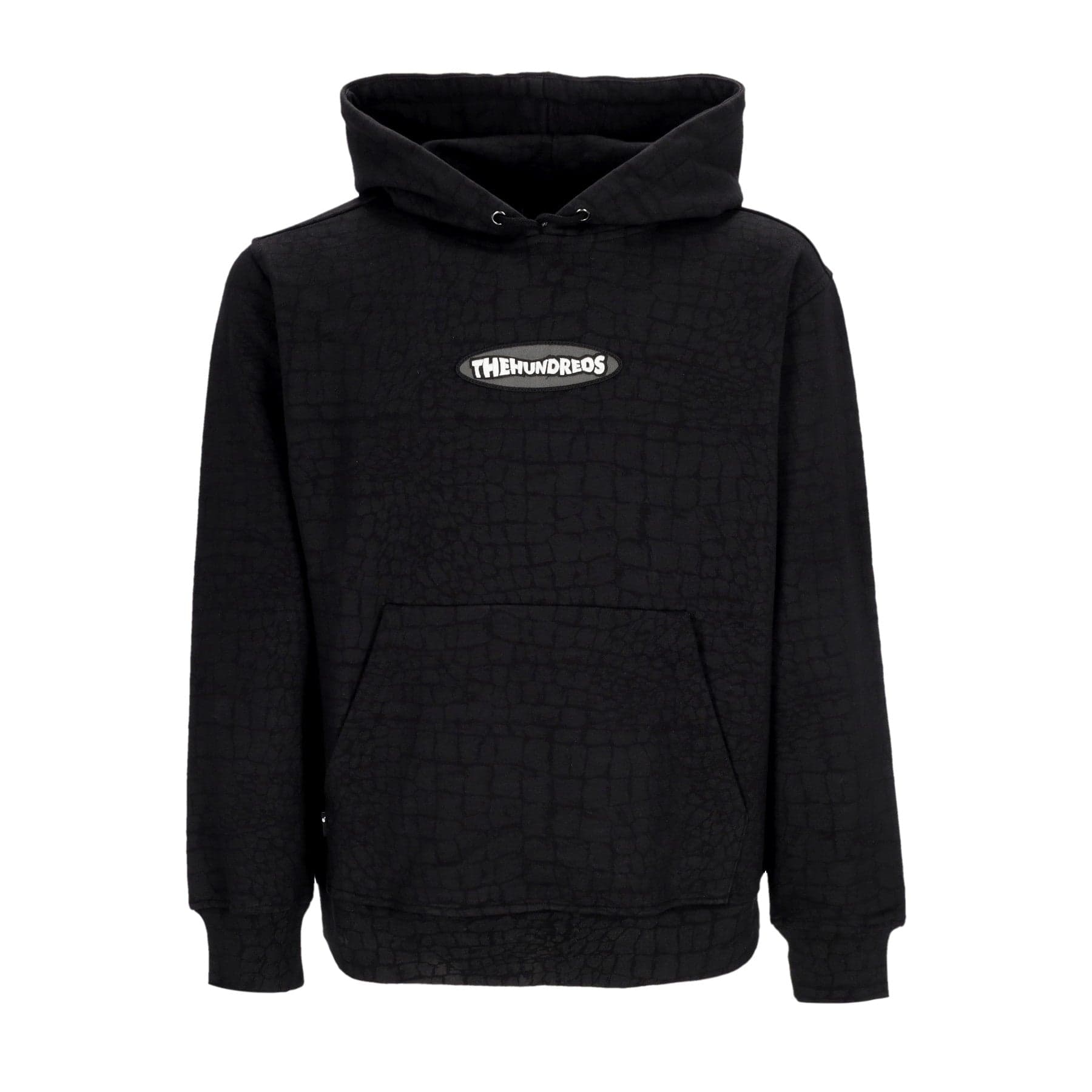THE HUNDREDS Felpa Leggera Cappuccio Uomo Croc Pullover Black - 3