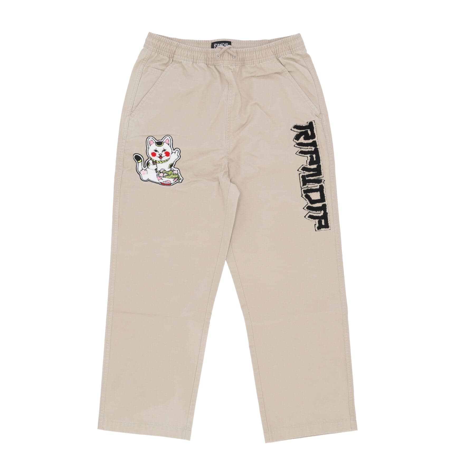 RIPNDIP Pantalone Lungo Uomo Lucky Nerm Wide Leg Pants Khaki - 3