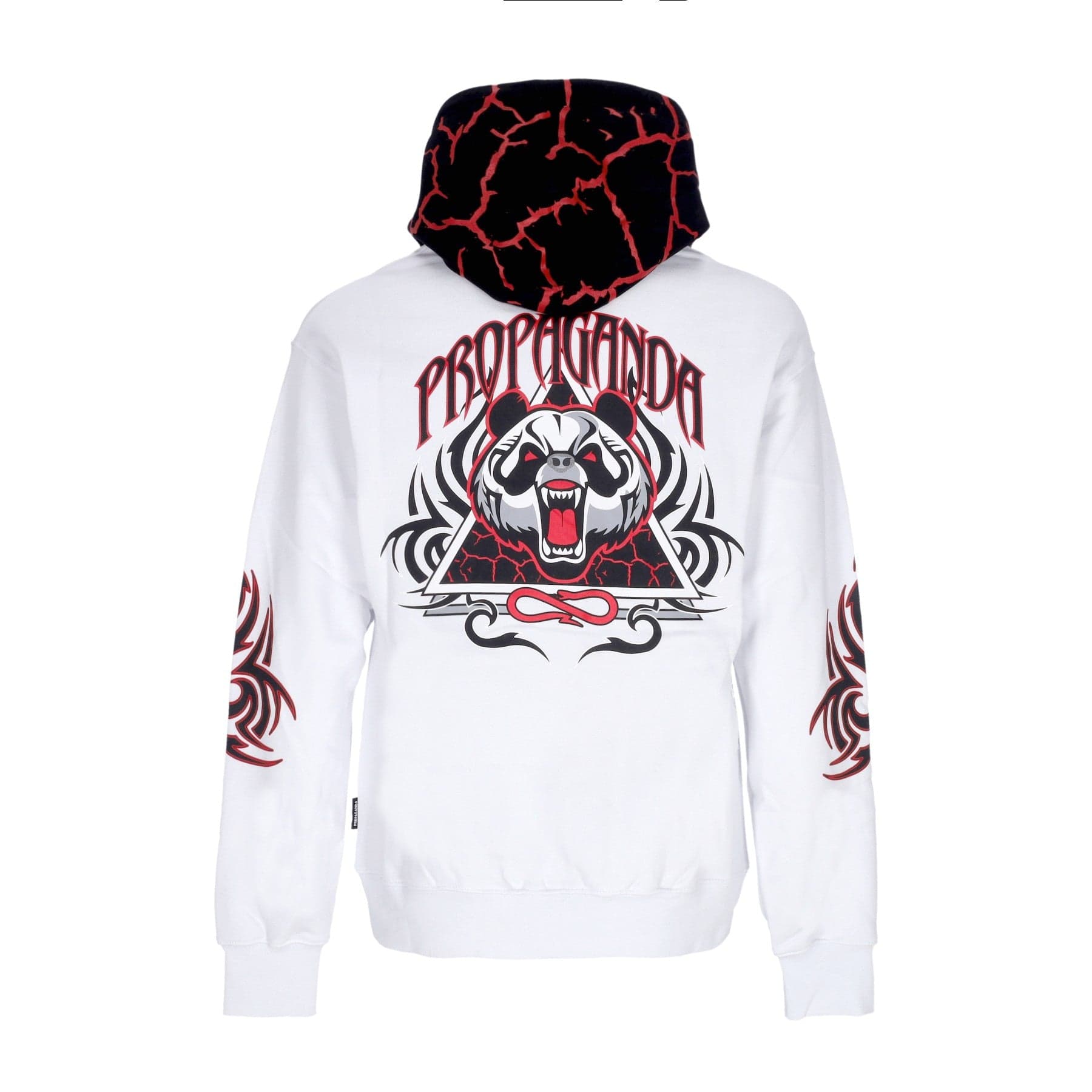 PROPAGANDA Felpa Cappuccio Uomo Triangle Panda Hoodie White – XL – giacca