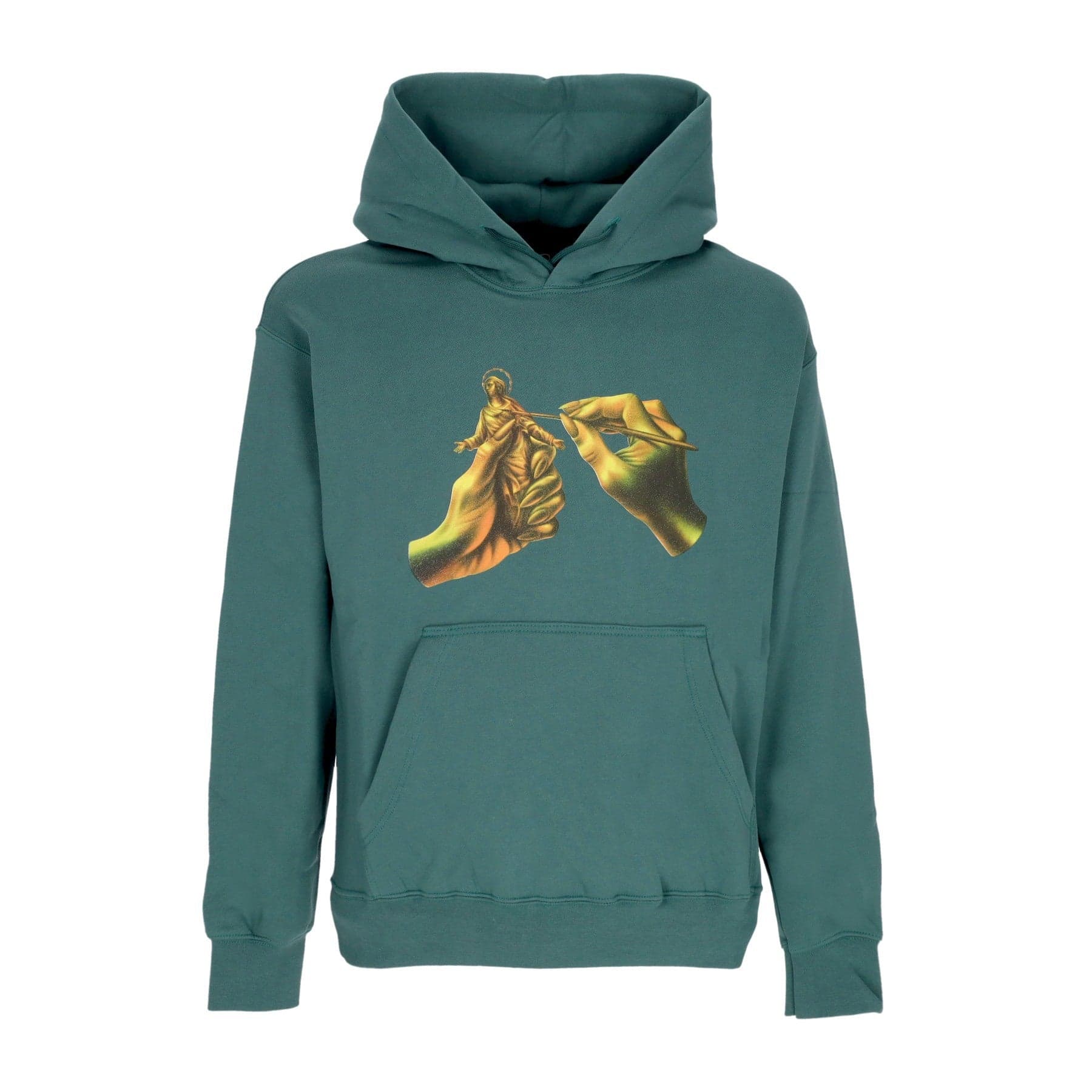 PROPAGANDA Felpa Cappuccio Uomo Dominet Hoodie Forest Green - 3