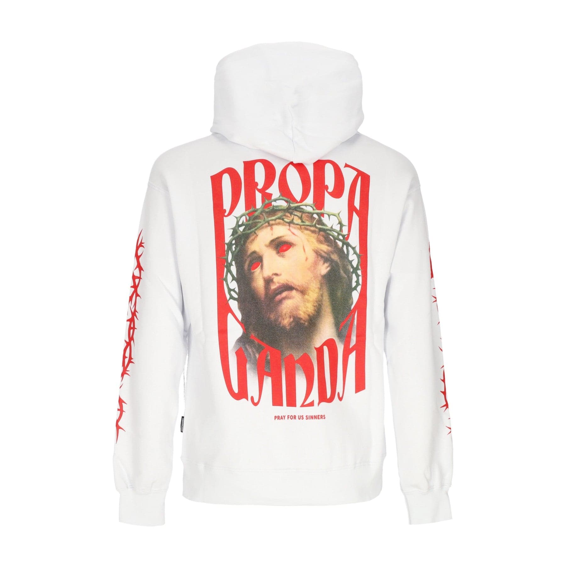 PROPAGANDA Felpa Cappuccio Uomo Crown Hoodie White – XS – elegante