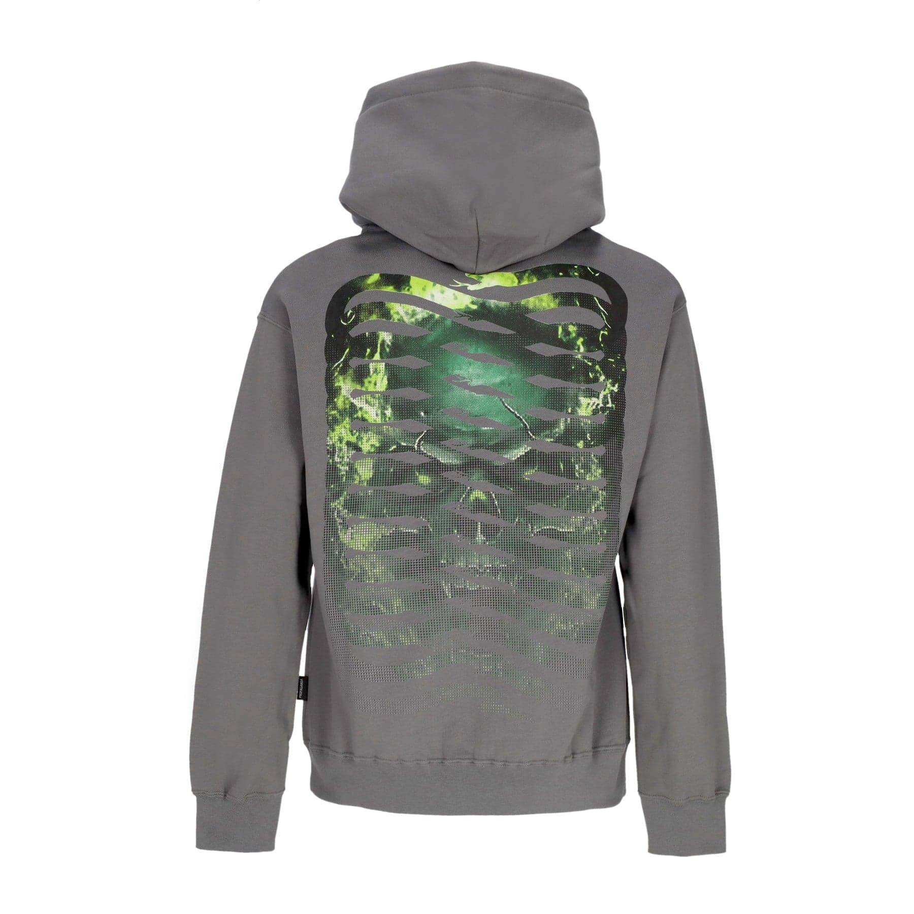 PROPAGANDA Felpa Cappuccio Uomo Ribs Oxide Hoodie Grey - 3