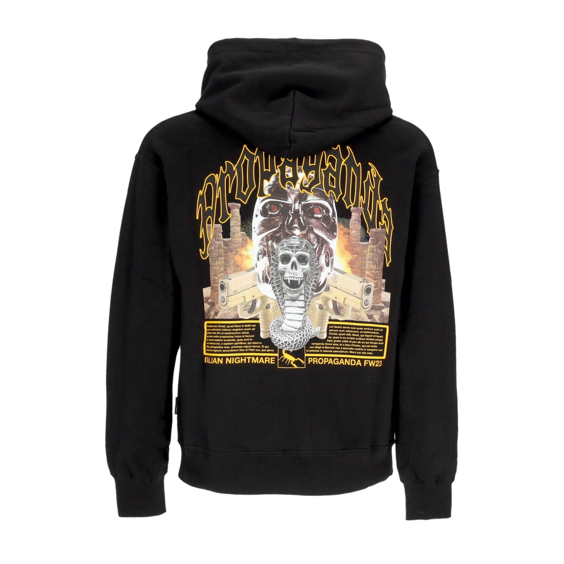 PROPAGANDA Felpa Cappuccio Uomo Saudi Hoodie Black