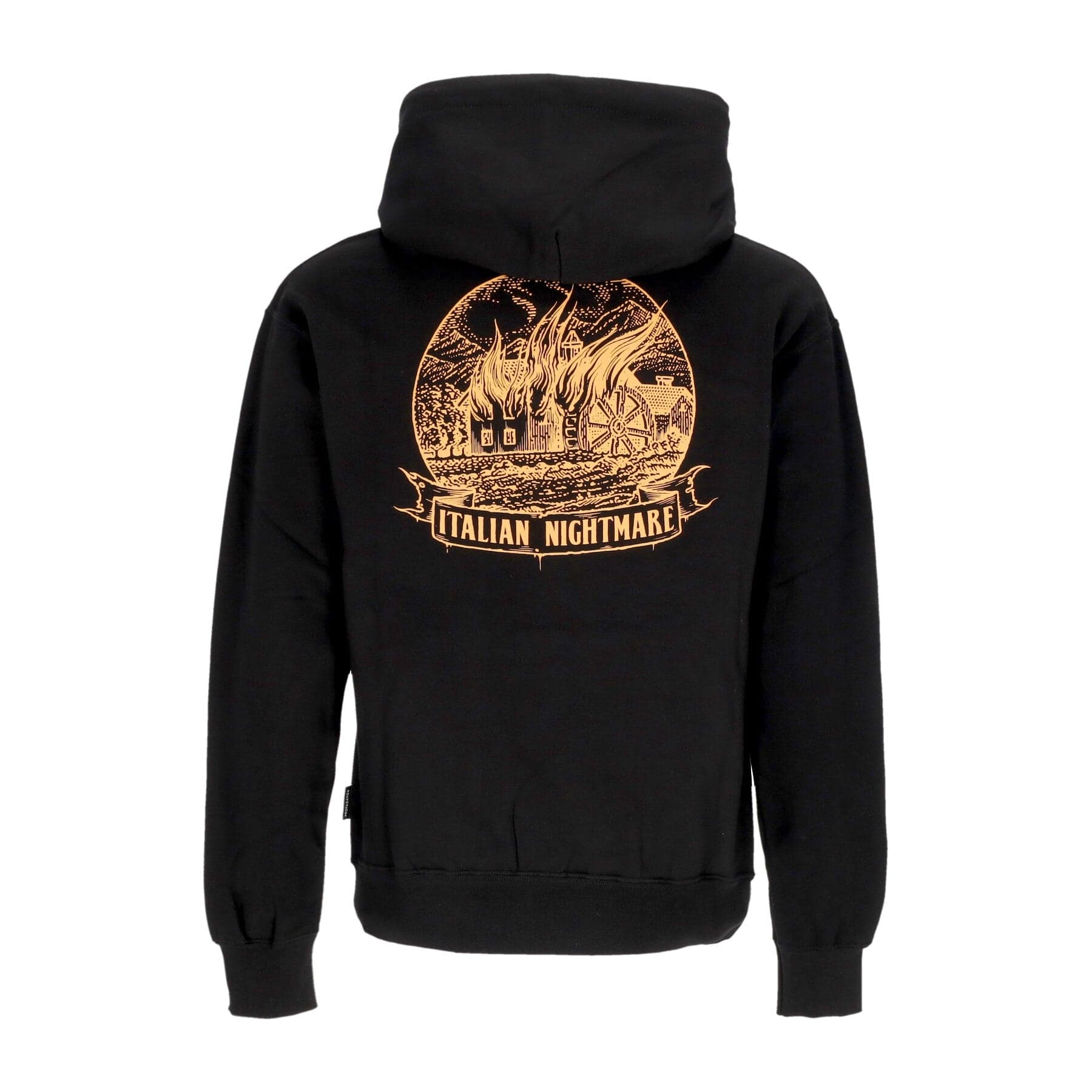PROPAGANDA Felpa Cappuccio Uomo Burn Hoodie Black - 3
