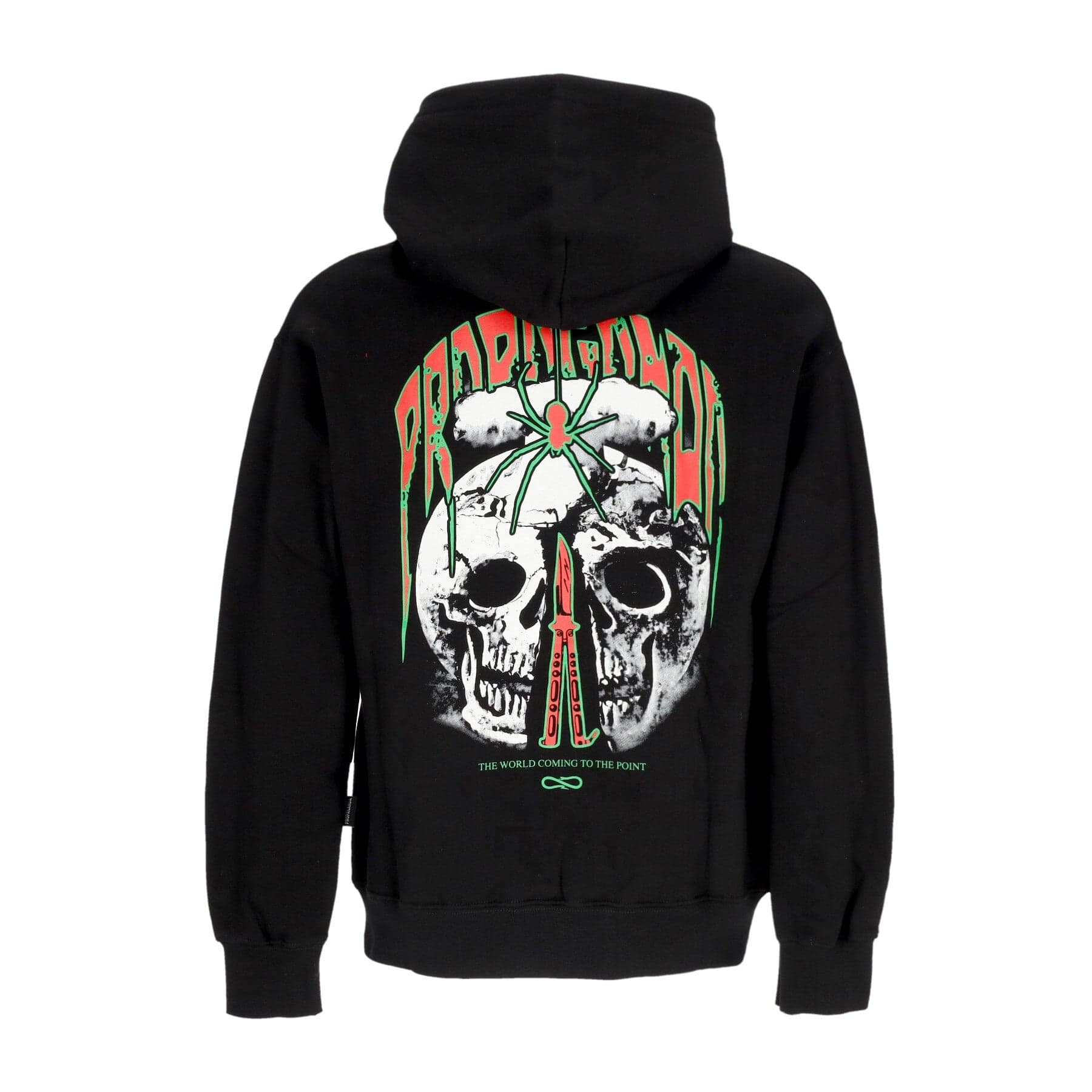 PROPAGANDA Felpa Cappuccio Uomo Point Hoodie Black - 3