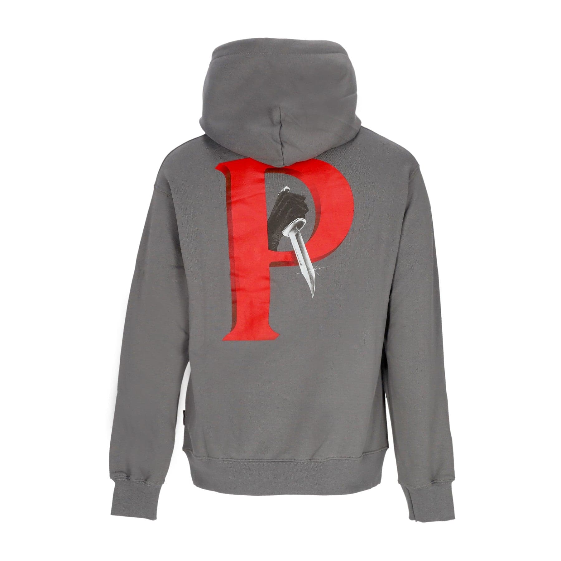 PROPAGANDA Felpa Cappuccio Uomo Crime Hoodie Grey - 3