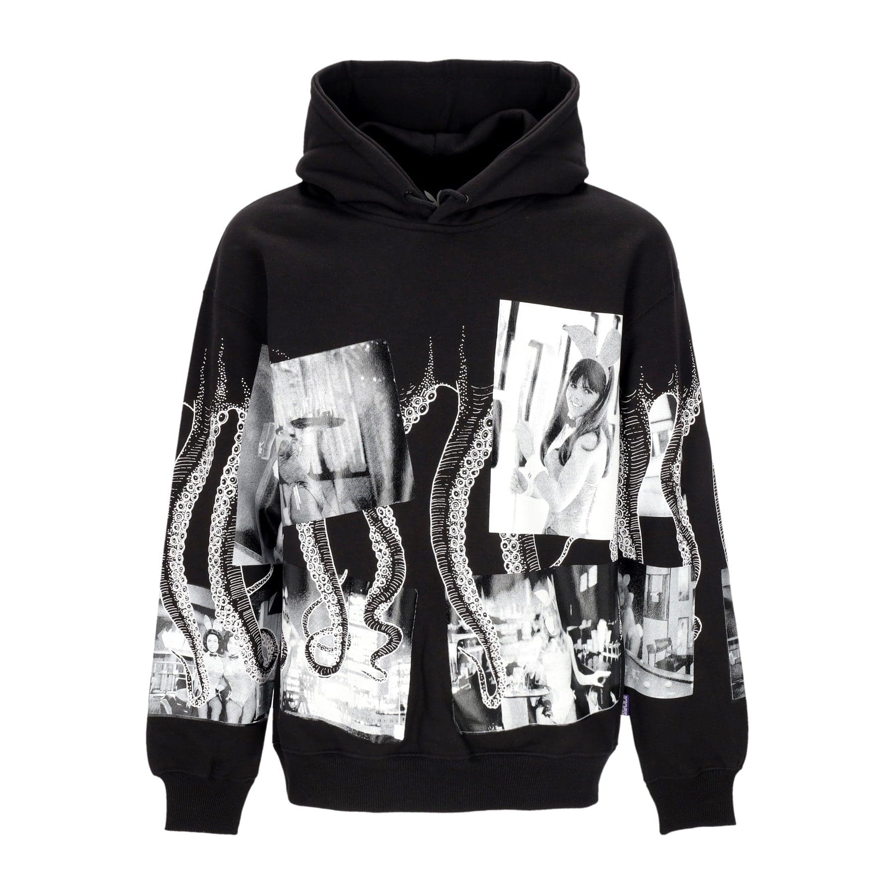 OCTOPUS Felpa Cappuccio Uomo Bunnies Nights Hoodie X Playboy Black - 3