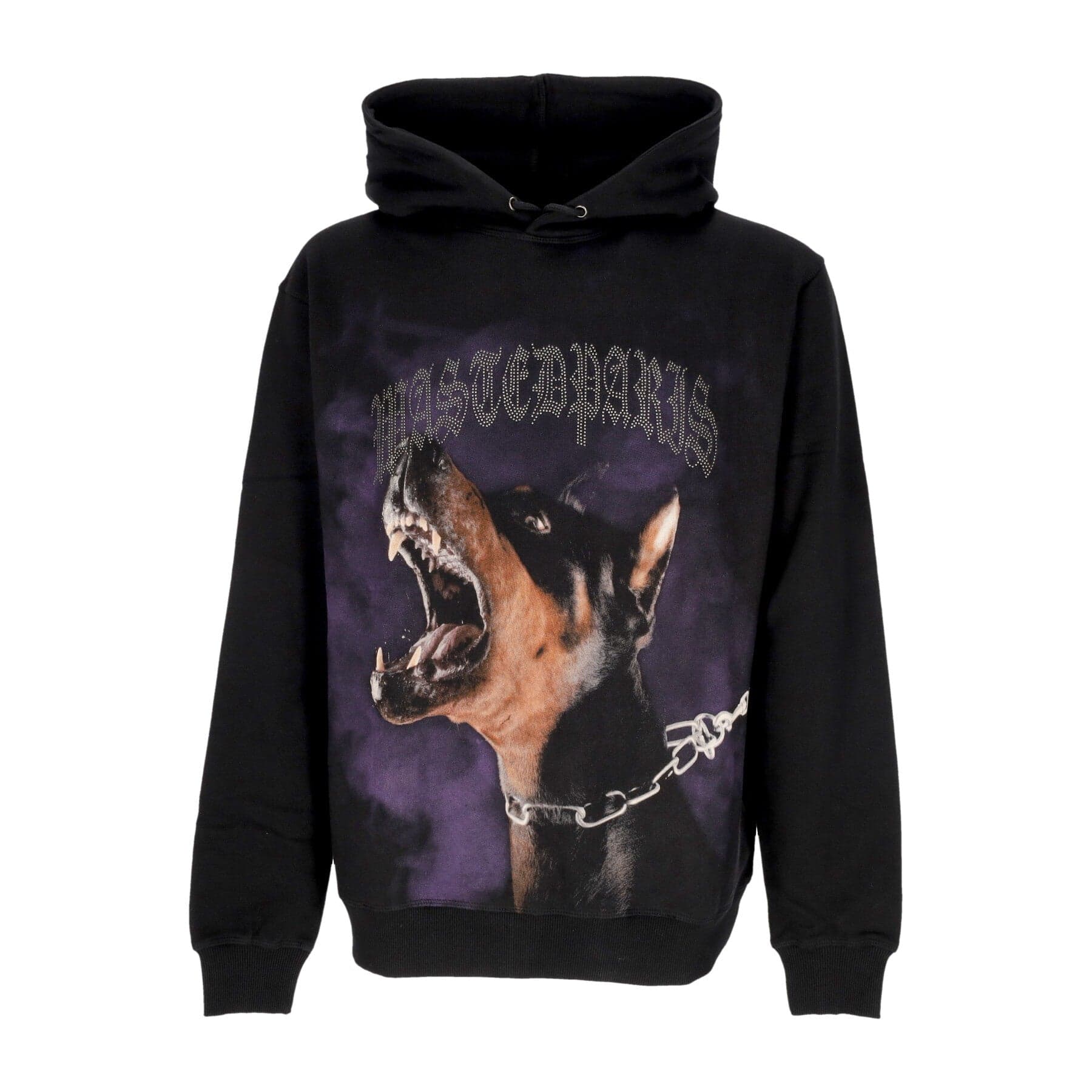 WASTED PARIS Felpa Cappuccio Uomo Rage Crown Hooded Black - 3