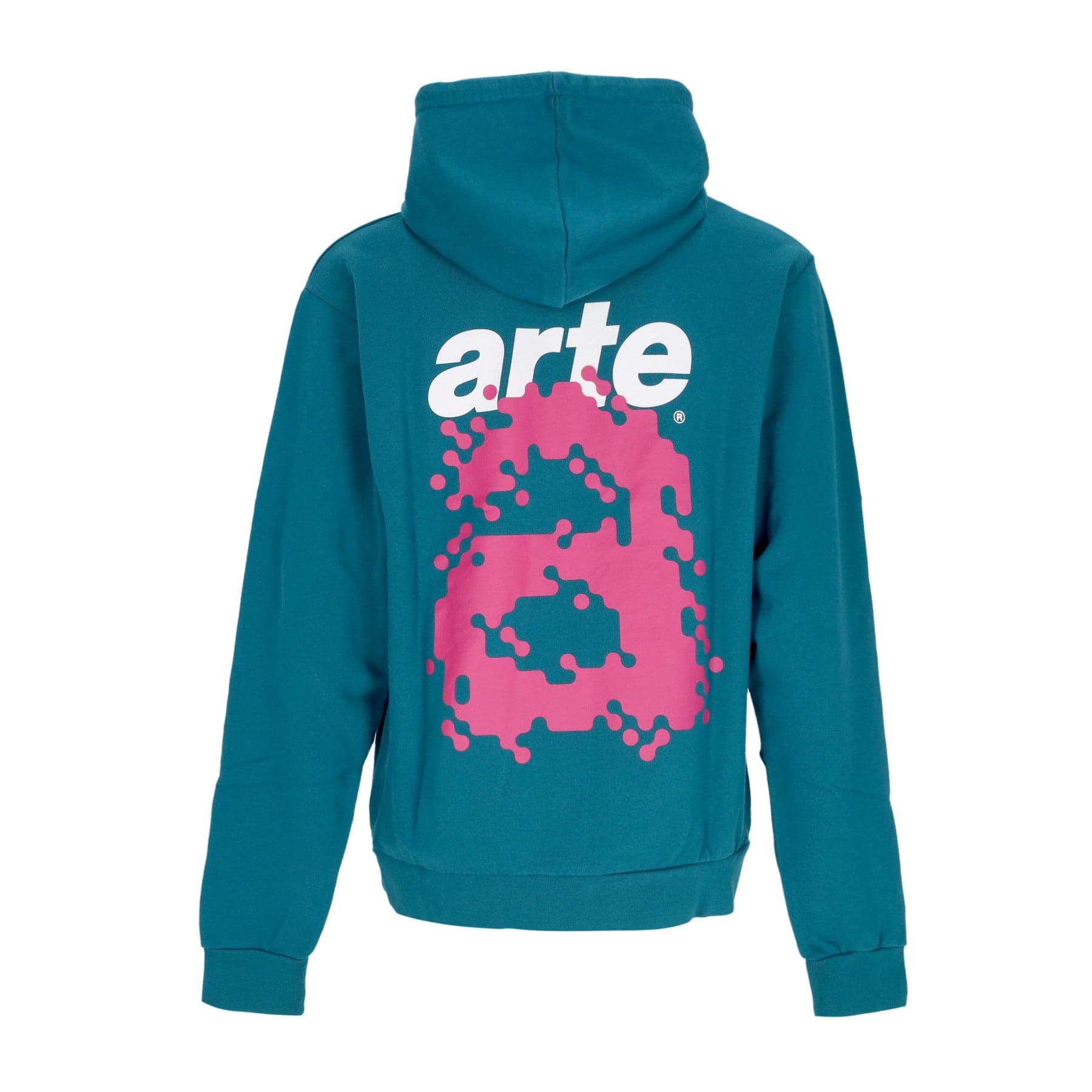 ARTE Felpa Leggera Cappuccio Uomo Harmon Back a Pixel Hoodie Blue Lagoon - 3