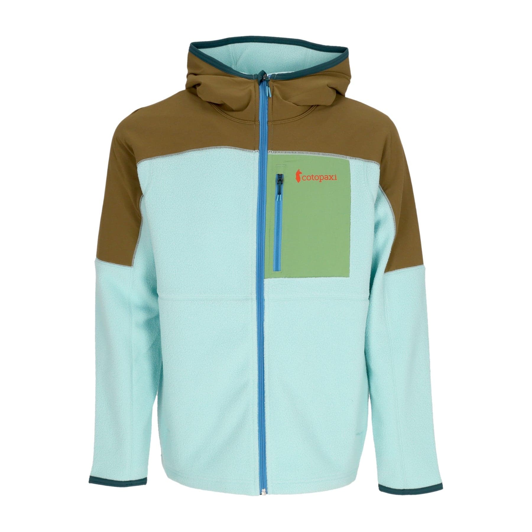 COTOPAXI Giubbotto Pile Uomo Abrazo Fleece Hoodie Full-zip Jacket Oak/sea Glass – giacca