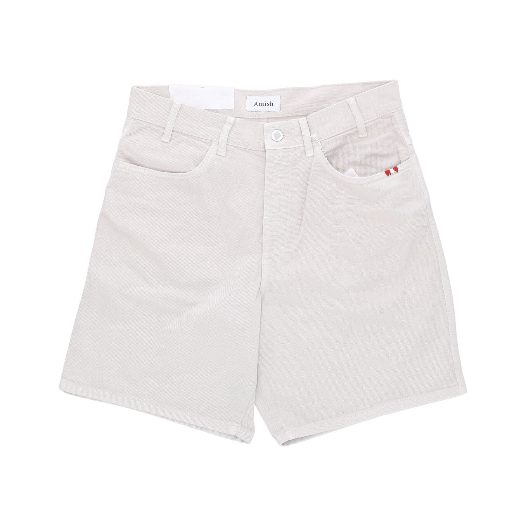 AMISH Pantalone Corto Uomo Bermuda Bernie Bull Sw Ecru - 3
