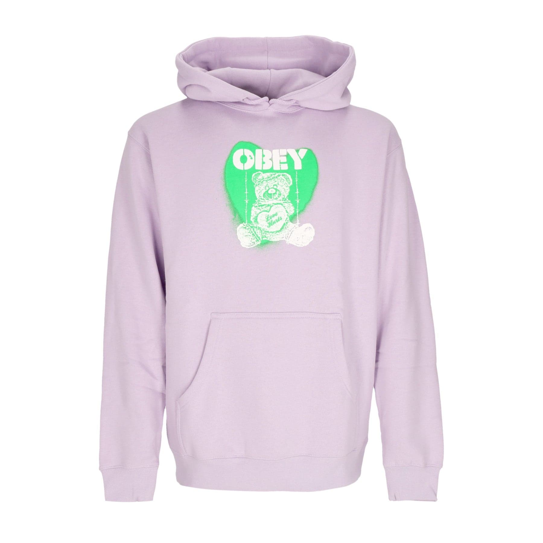OBEY Felpa Cappuccio Donna W Love Hurts 2 Basic Hooded Fleece Lavender - 3