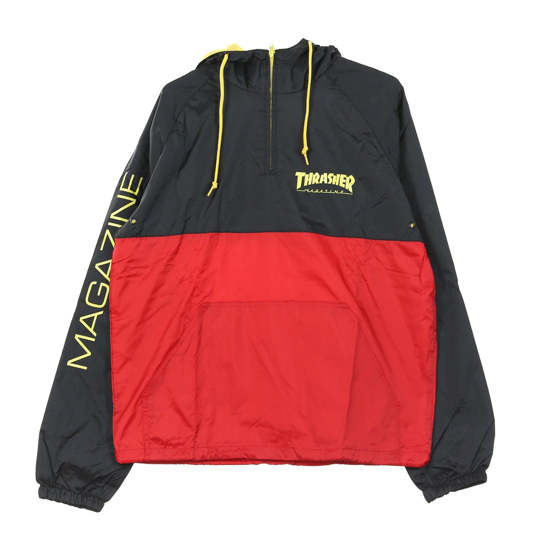 THRASHER Giacca a Vento Infilabile Uomo Mag Logo Black/red - 3
