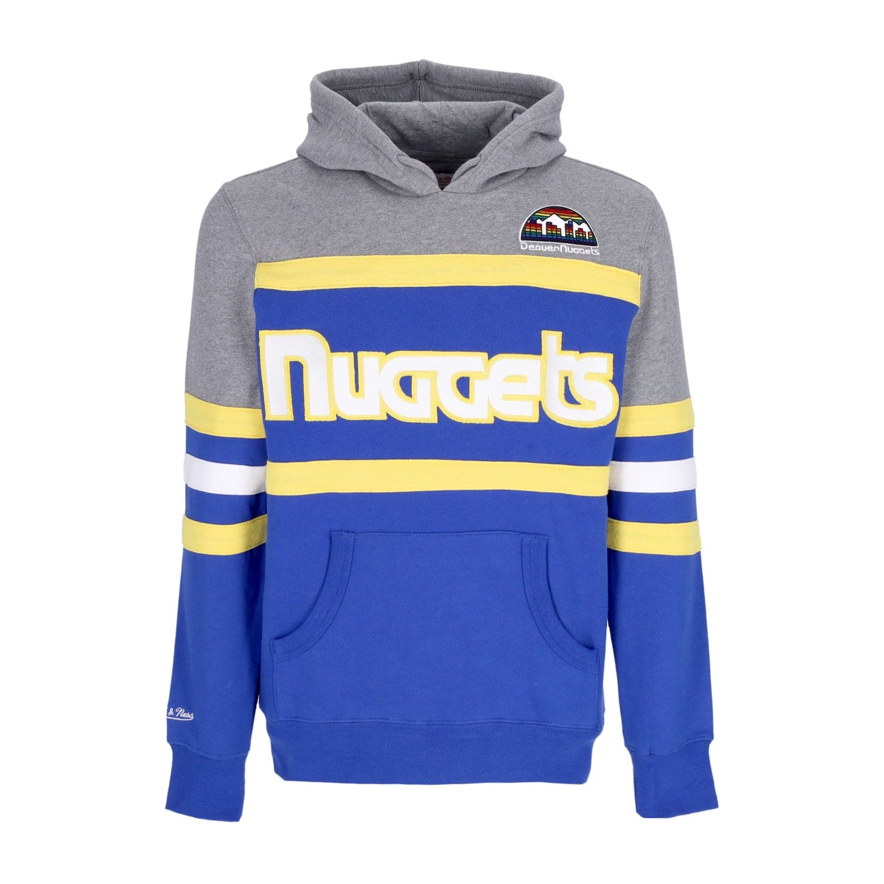 MITCHELL &amp; NESS Felpa Cappuccio Uomo Nba Headcoach Hoodie Hardwood Classics Dennug Royal - 4