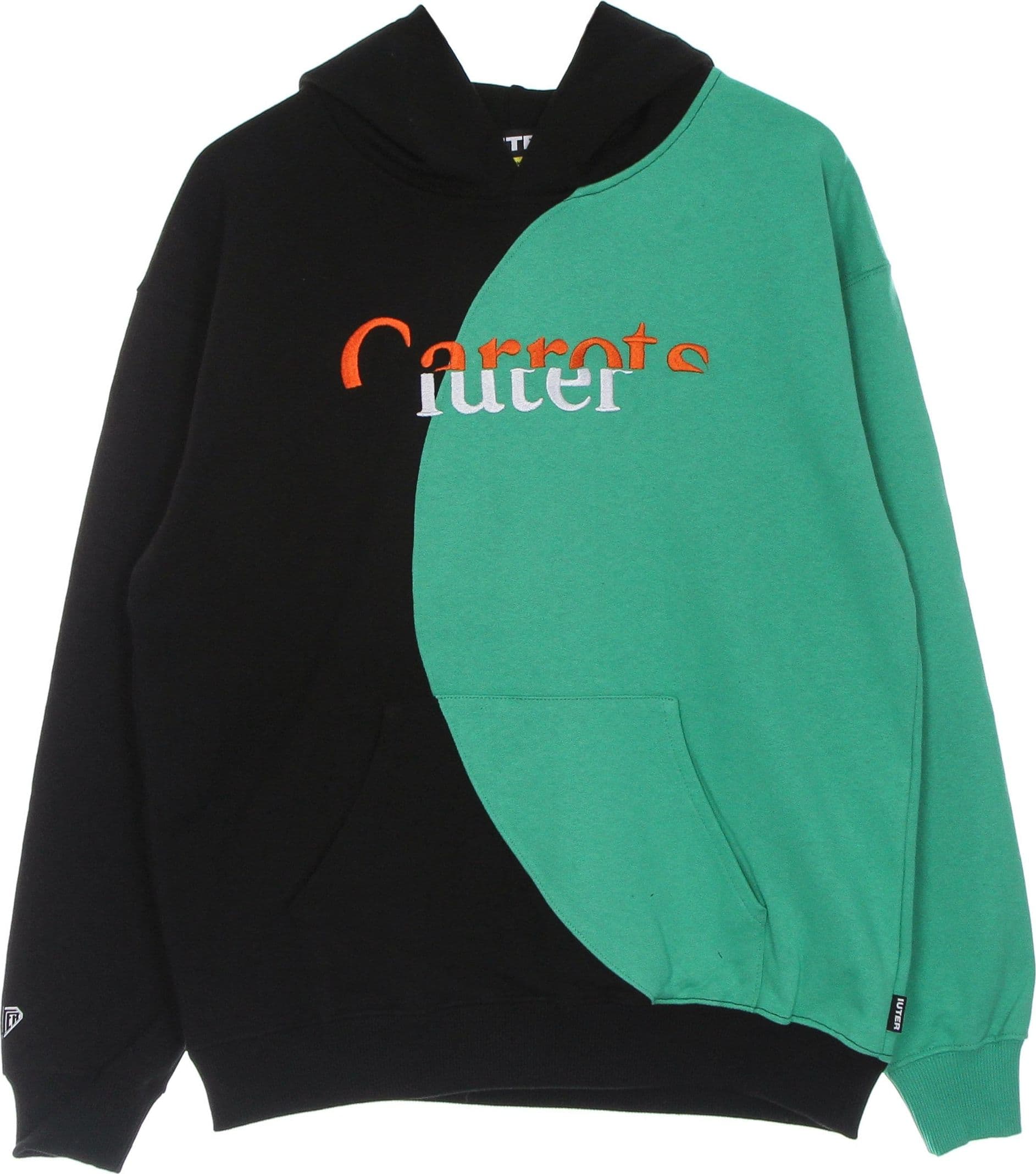 IUTER Felpa Leggera Cappuccio Uomo Split Hoodie X Carrots Black – giacca
