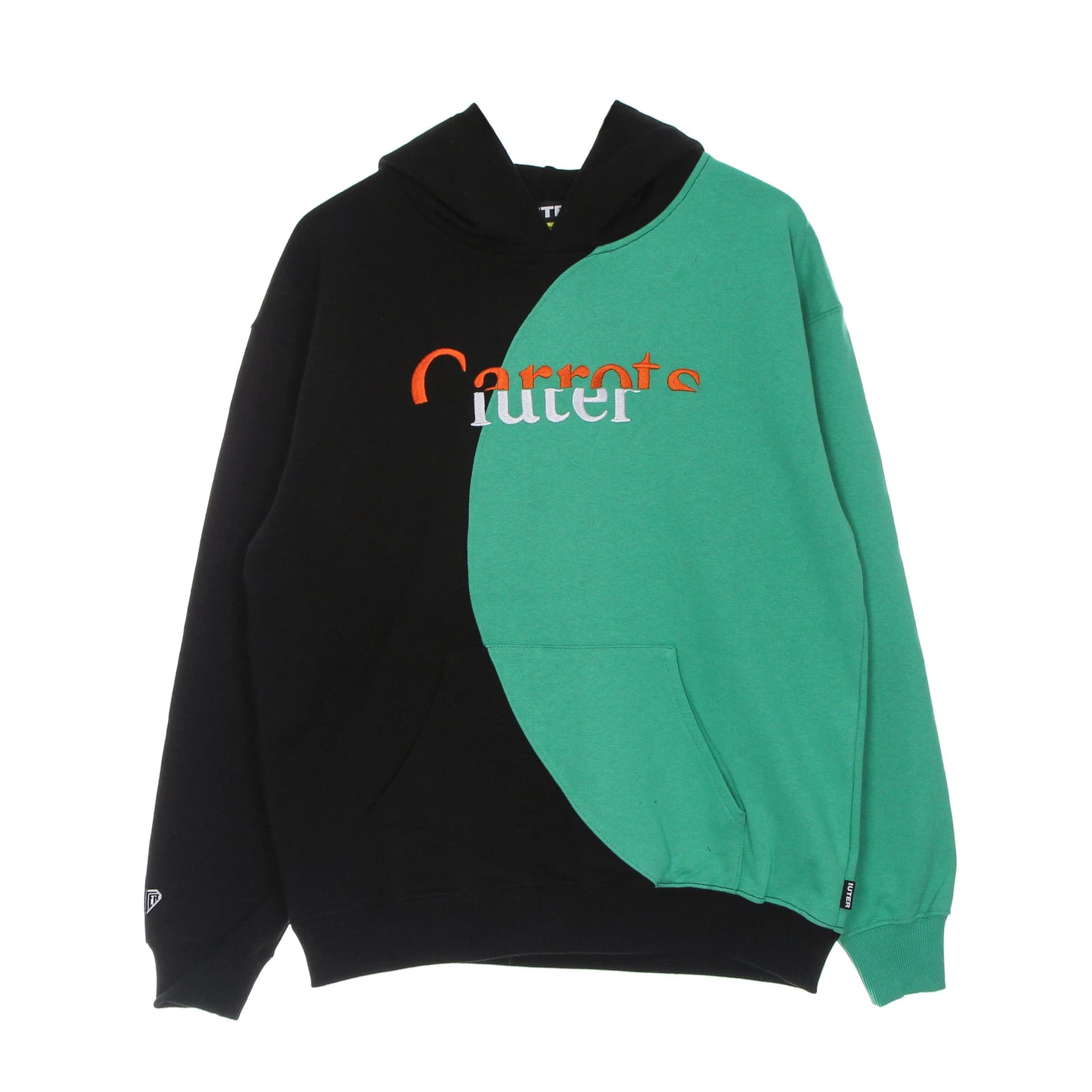 IUTER Felpa Leggera Cappuccio Uomo Split Hoodie X Carrots Black - 5