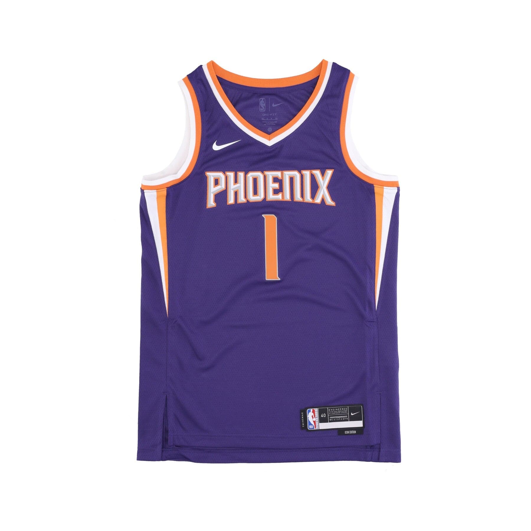 NIKE NBA Canotta Basket Uomo Nba Icon Edition Dri-fit Swingman Jersey No 1 Devin Booker Phosun New Orchid - 5