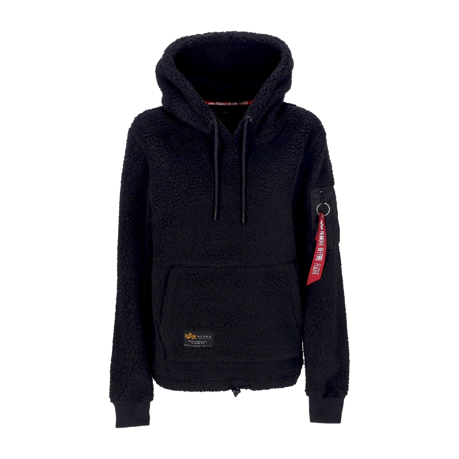 ALPHA INDUSTRIES Felpa Cappuccio Donna Teddy Hoodie Wmn Black - 4