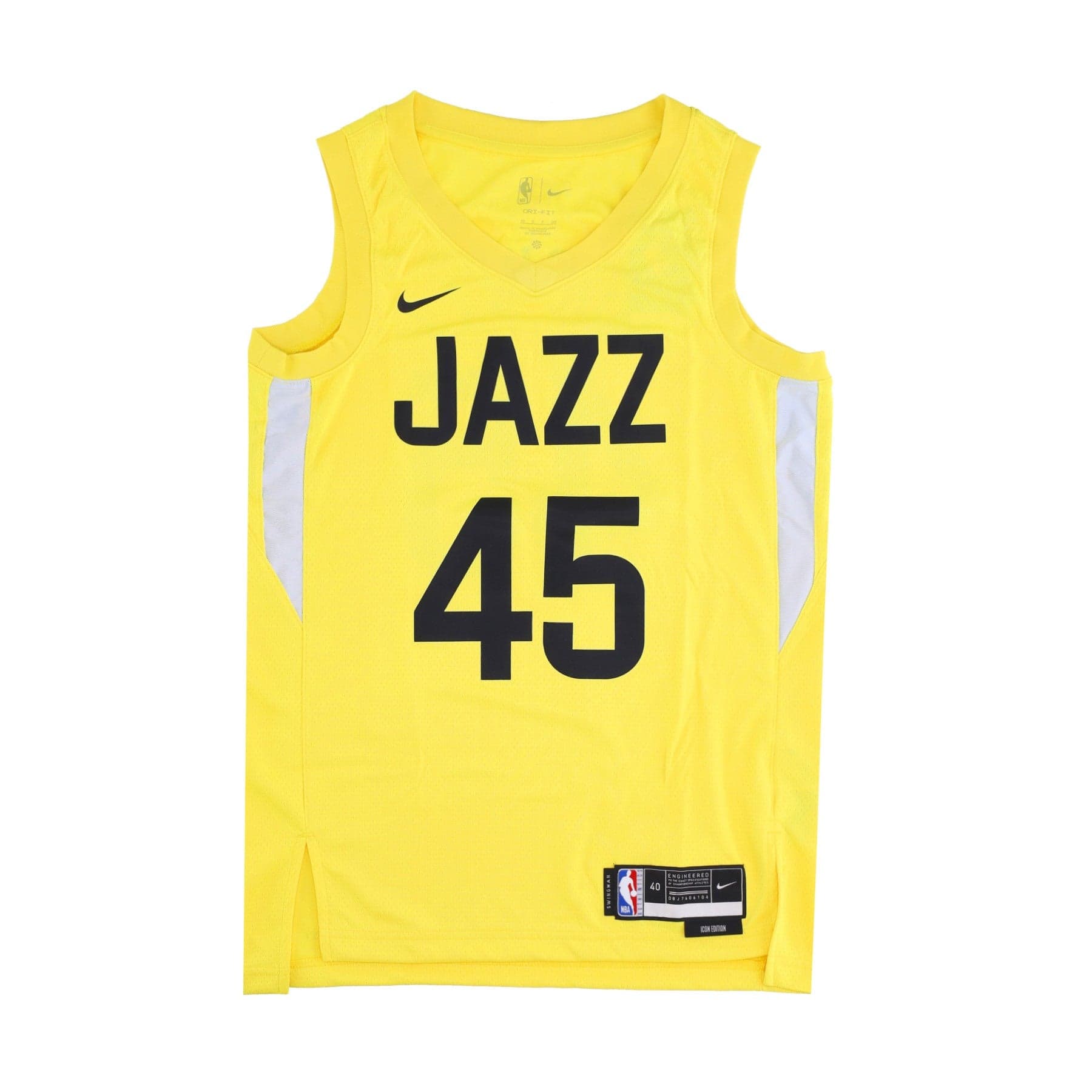 NIKE NBA Canotta Basket Uomo Nba Icon Edition 22 Dri-fit Swingman Jersey No 45 Donovan Mitchell Utajaz Yellow Strike - 5