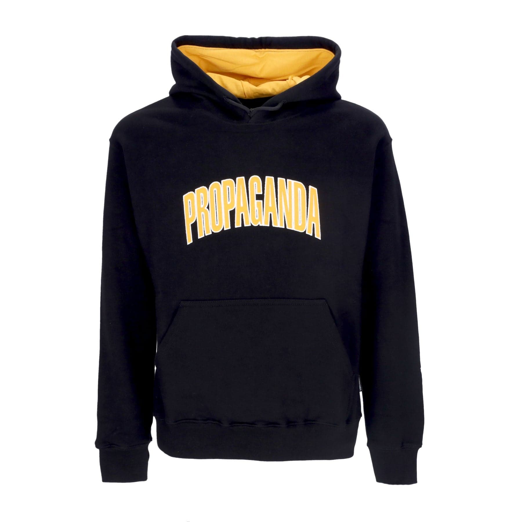 PROPAGANDA Felpa Cappuccio Uomo College Hoodie Black - 3