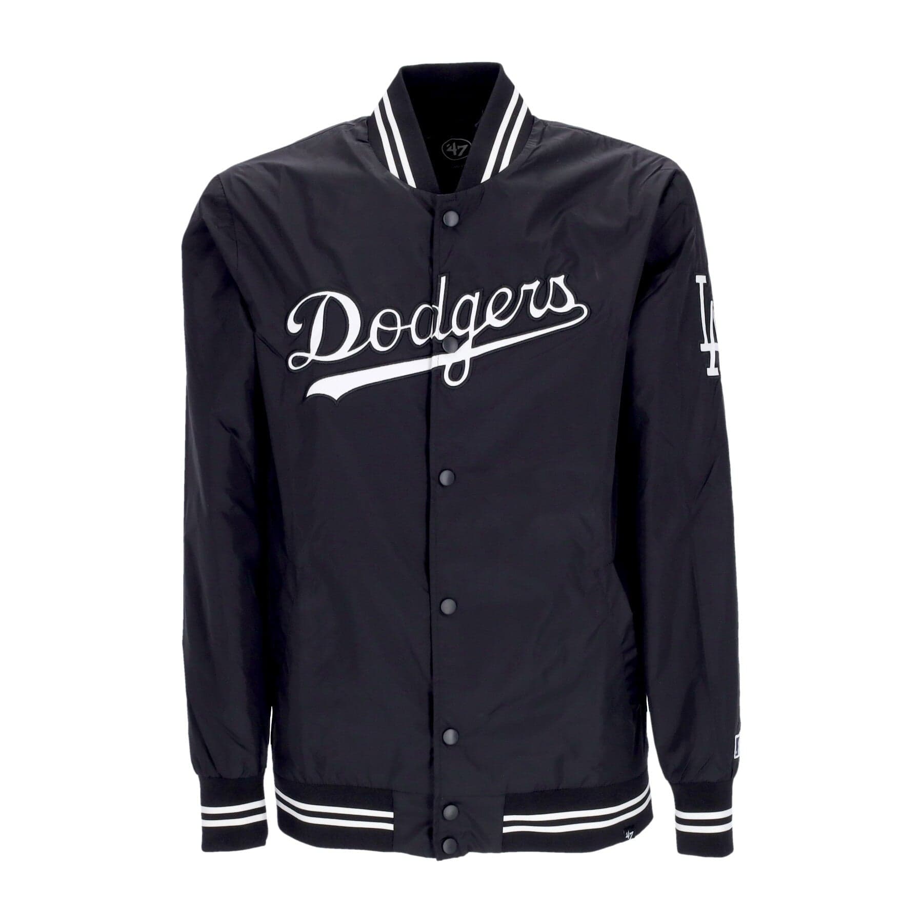 47 BRAND Giubbotto Bomber Uomo Mlb Wordmark Drift Losdod Jet Black - 5