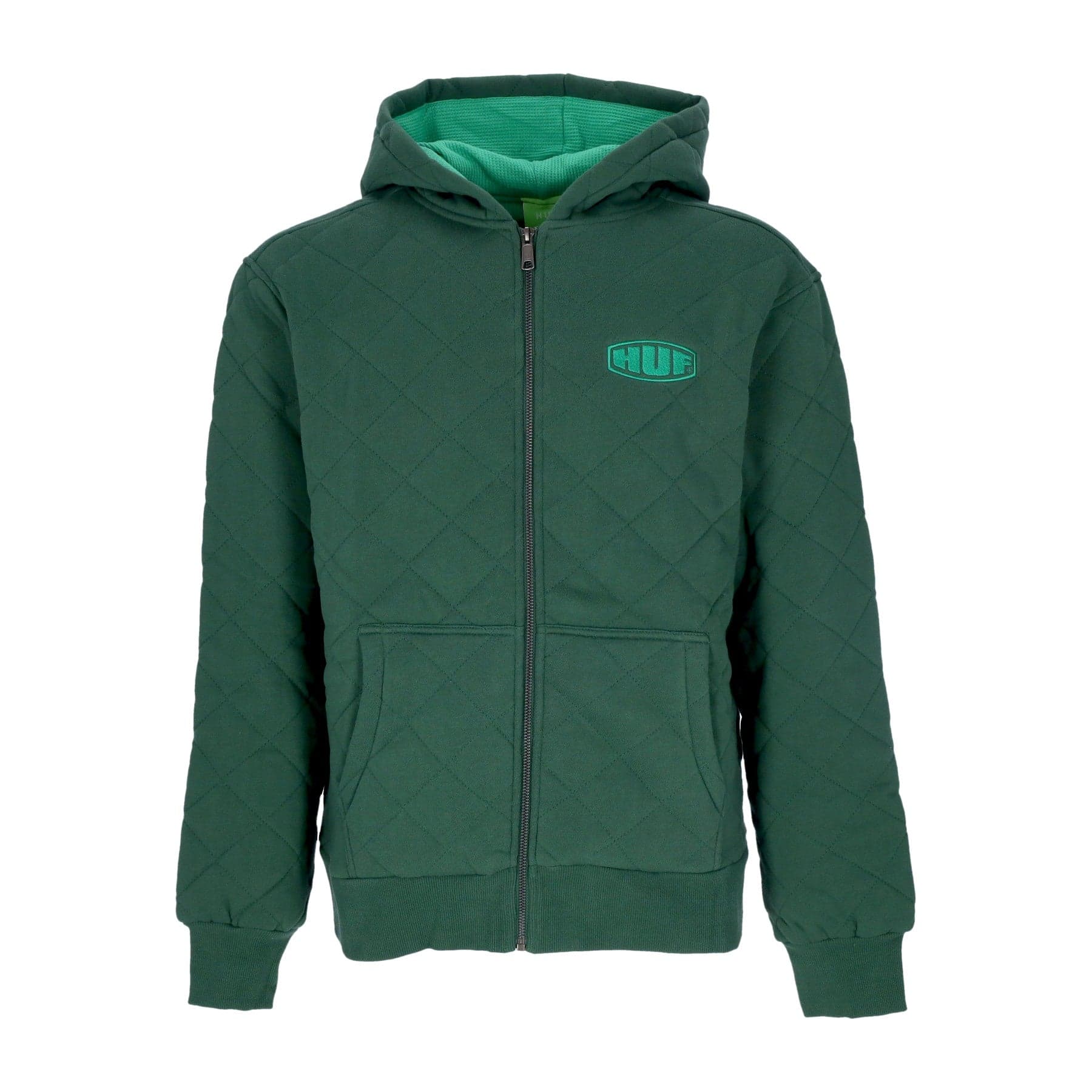 HUF Felpa Cappuccio Zip Uomo Workman Quilted Full Zip Forest Green – giacca