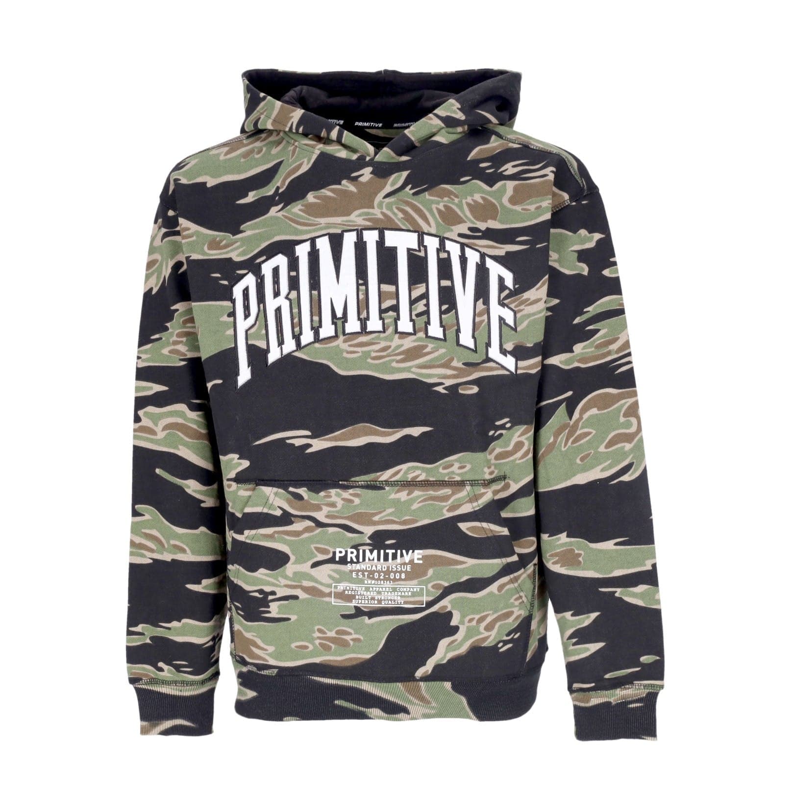 PRIMITIVE Felpa Cappuccio Uomo Tiger Hoodie Camouflage - 4