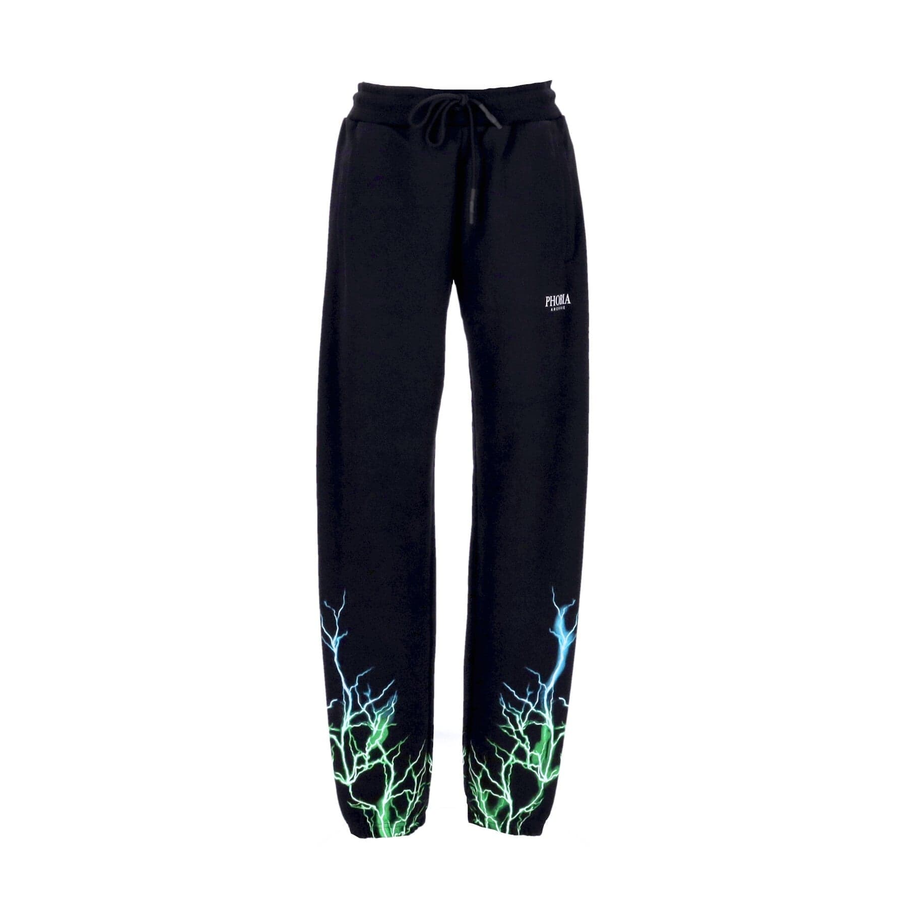 PHOBIA Pantalone Tuta Leggero Uomo Lightning Pants Black/green/lightblue - 4
