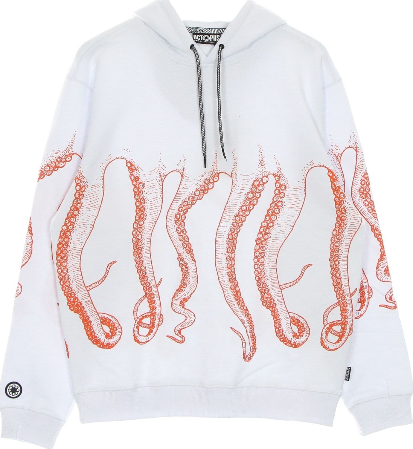 OCTOPUS Felpa Leggera Cappuccio Uomo Outline Hoodie White – XL – giacca