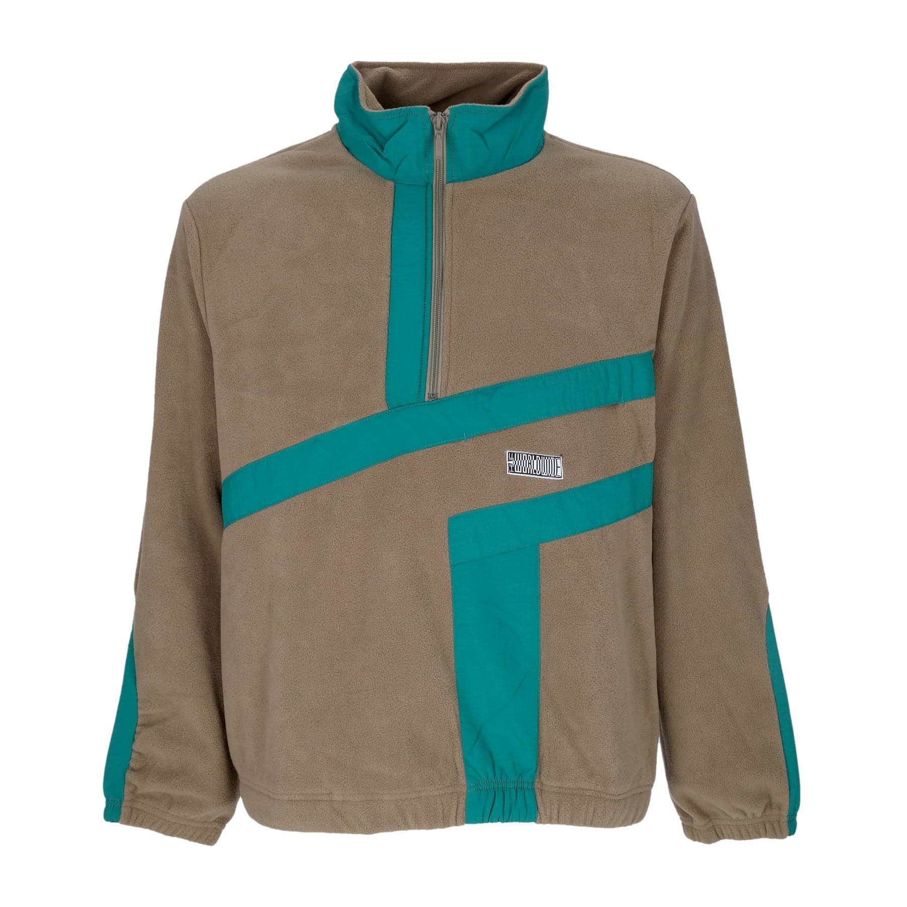 HUF Felpa Collo Alto Uomo Range Quarter Zip Polar Fleece Olive - 4