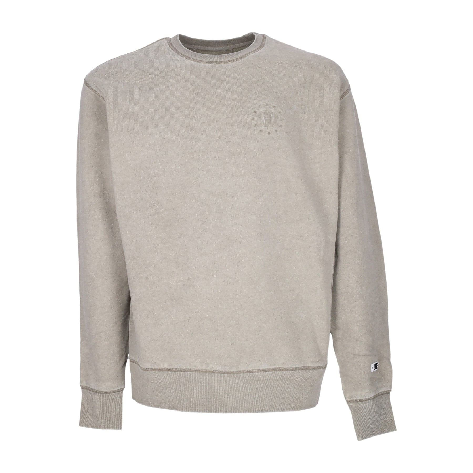 HUF Felpa Girocollo Uomo 12 Galaxies Faded Crewneck Khaki - 3