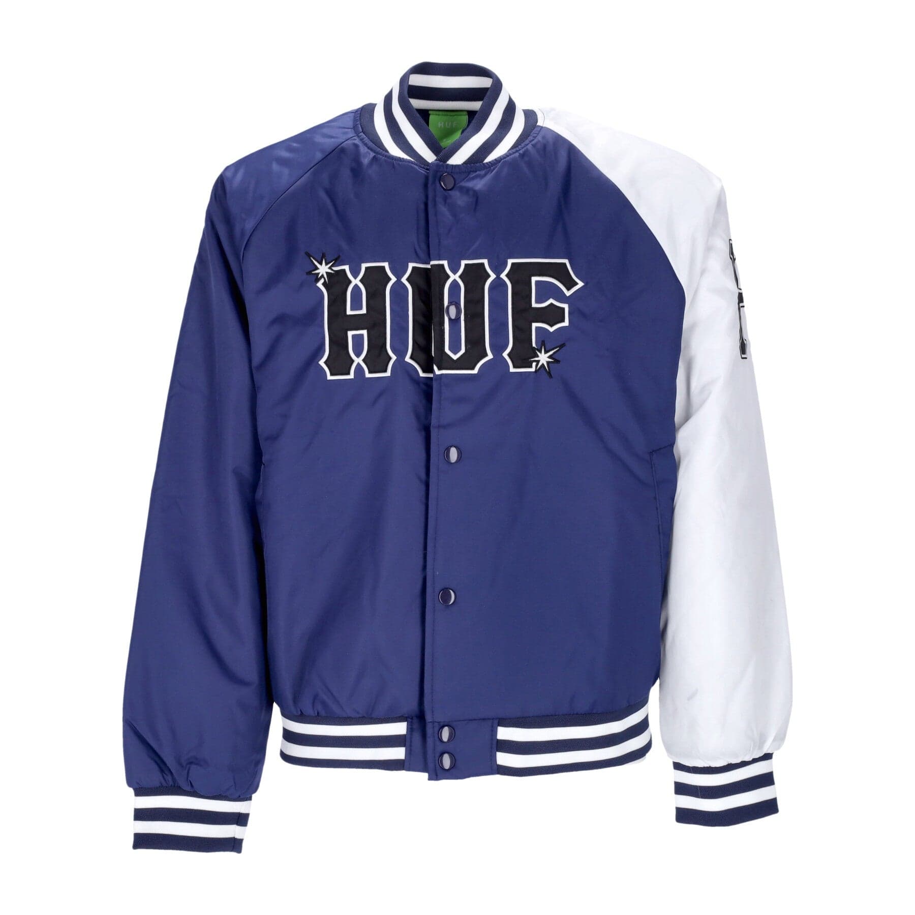 HUF Giubbotto Bomber Uomo Satin Baseball Jacket Navy - 6